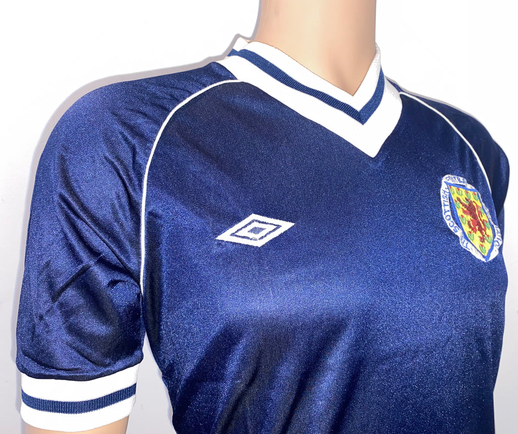 1983 SCOTLAND UMBRO MATCH WORN HOME SHIRT #15