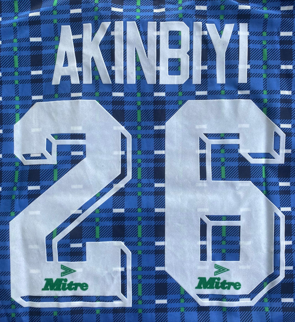 1994/95 NORWICH CITY MATCH ISSUE AWAY SHIRT (AKINBIYI #26)