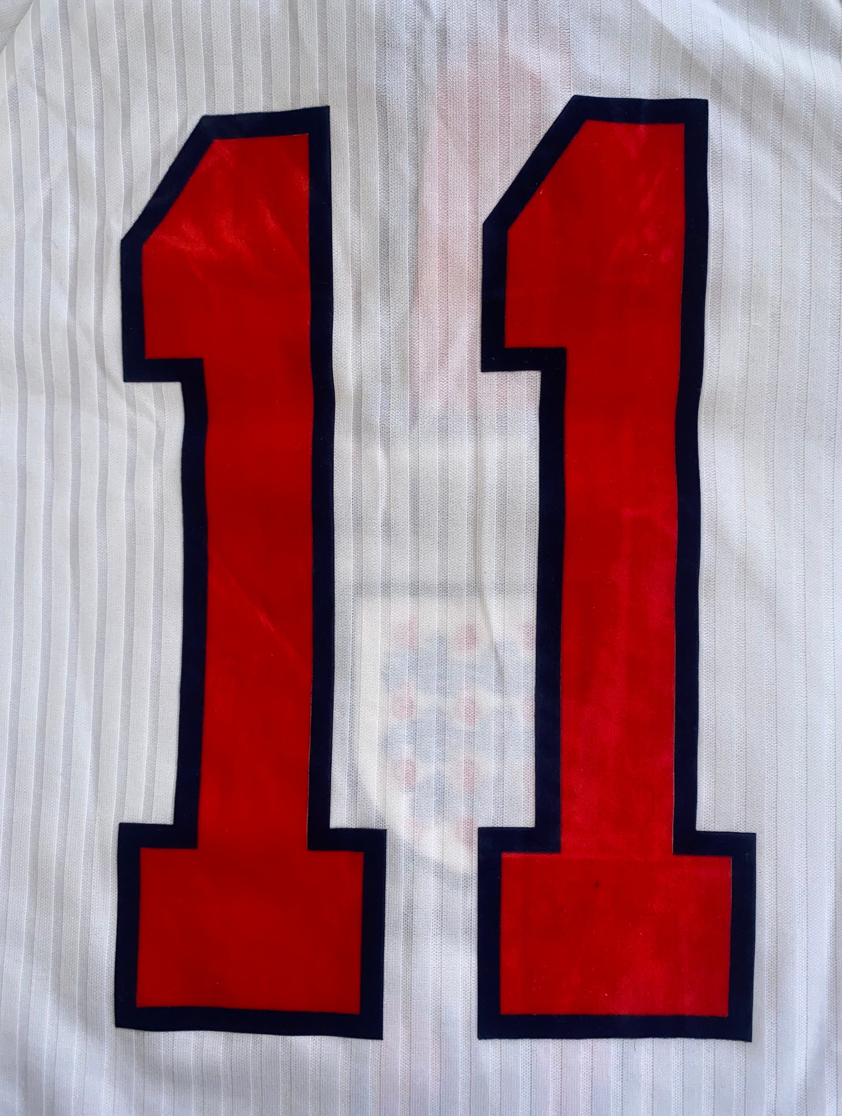 1998 ENGLAND MATCH WORN HOME SHIRT ROBERT LEE #11