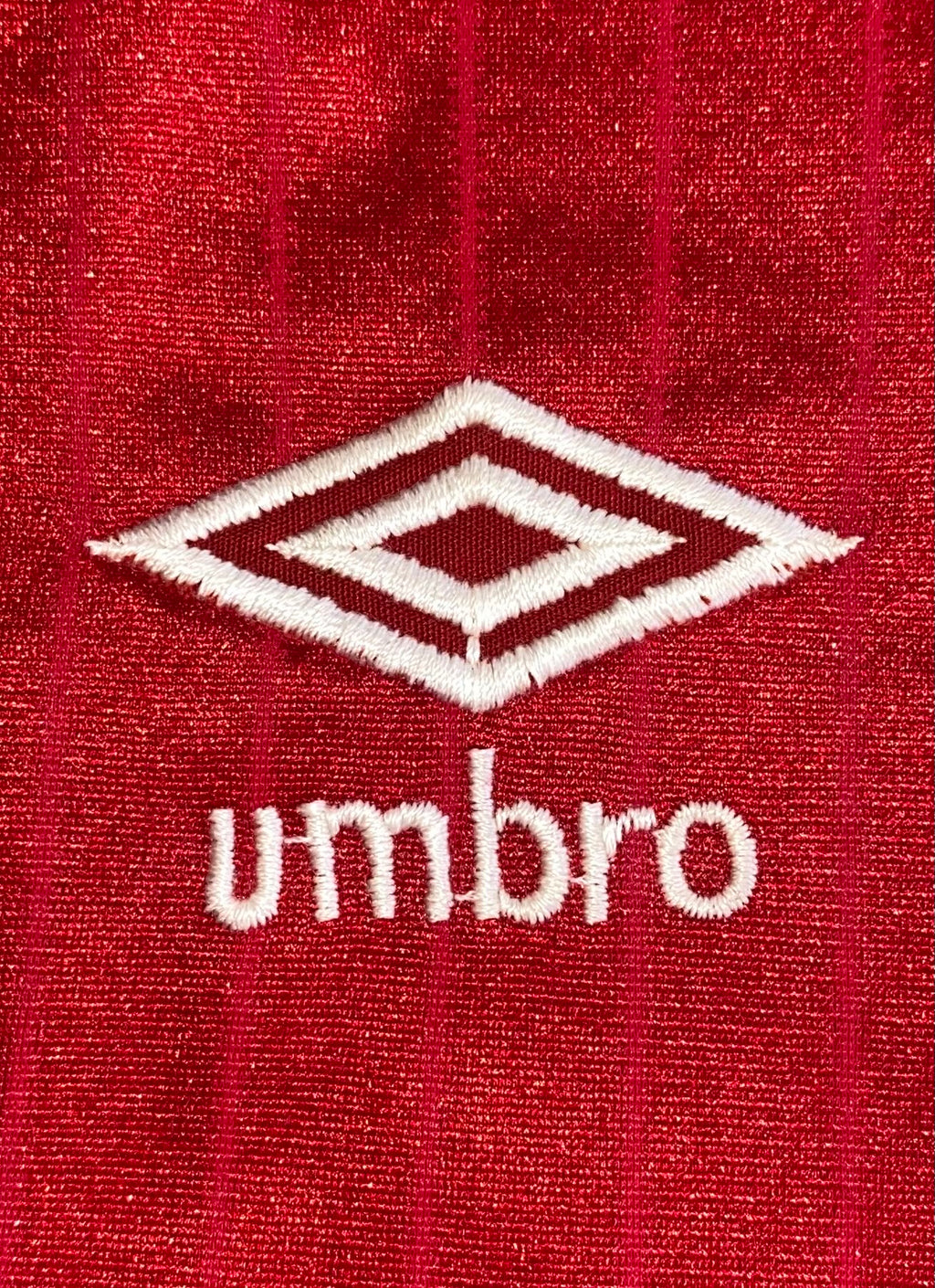 1986/87 MATCH WORN UMBRO ENGLAND YOUTH U18 AWAY SHIRT #16 (MARK ROBINS)