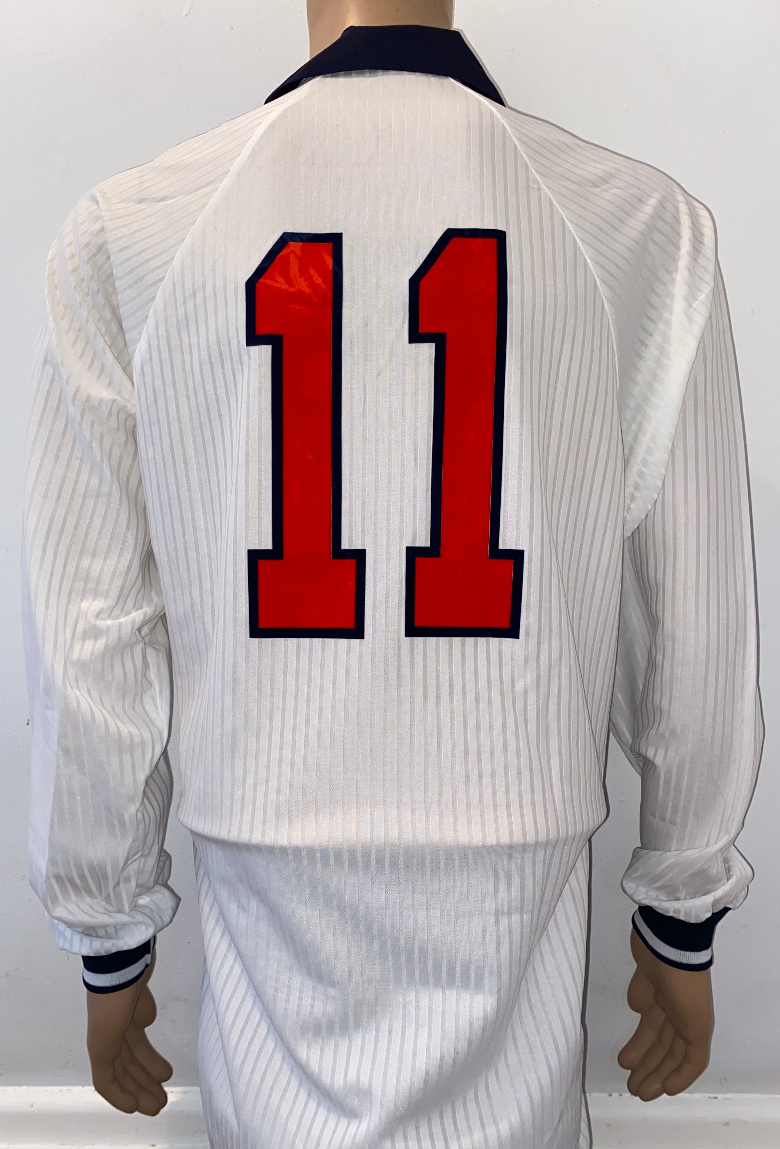 1998 ENGLAND MATCH WORN HOME SHIRT ROBERT LEE #11