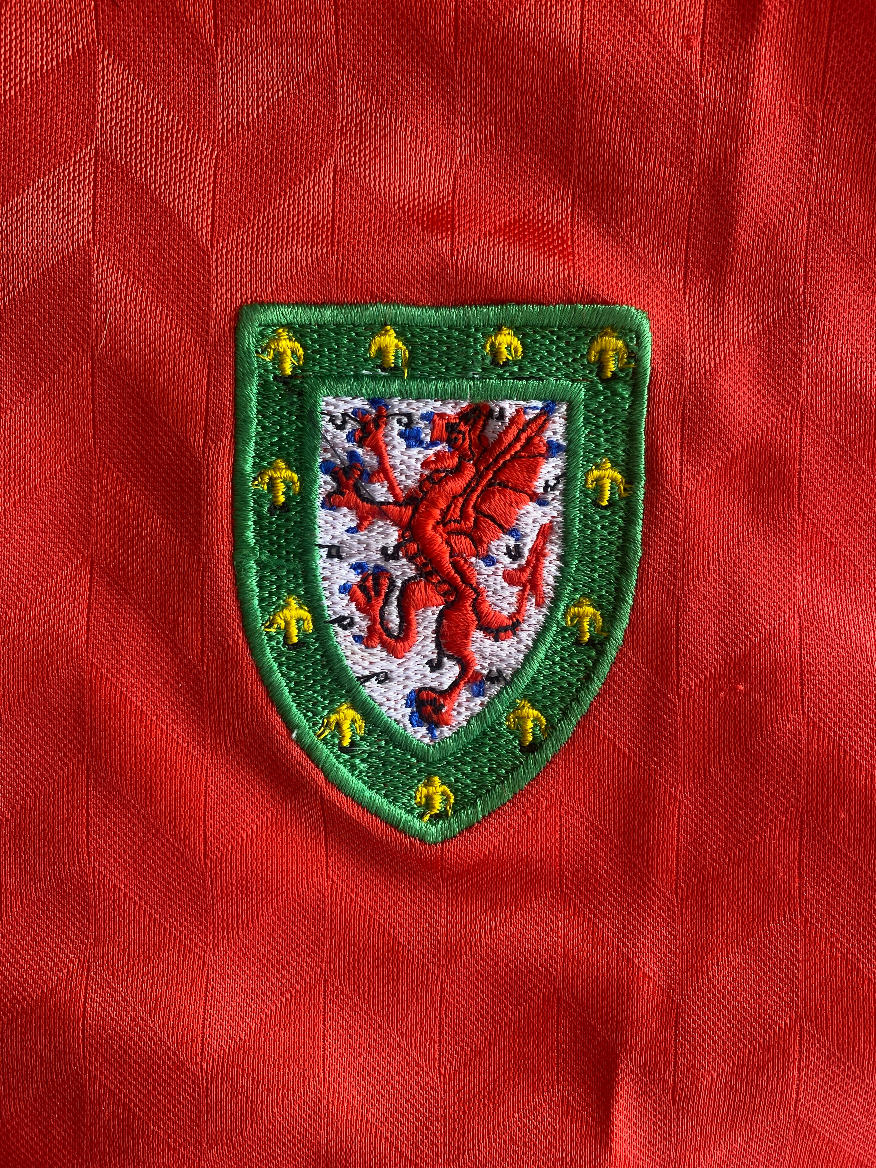 1989 WALES MATCH WORN HUMMEL HOME SHIRT #16