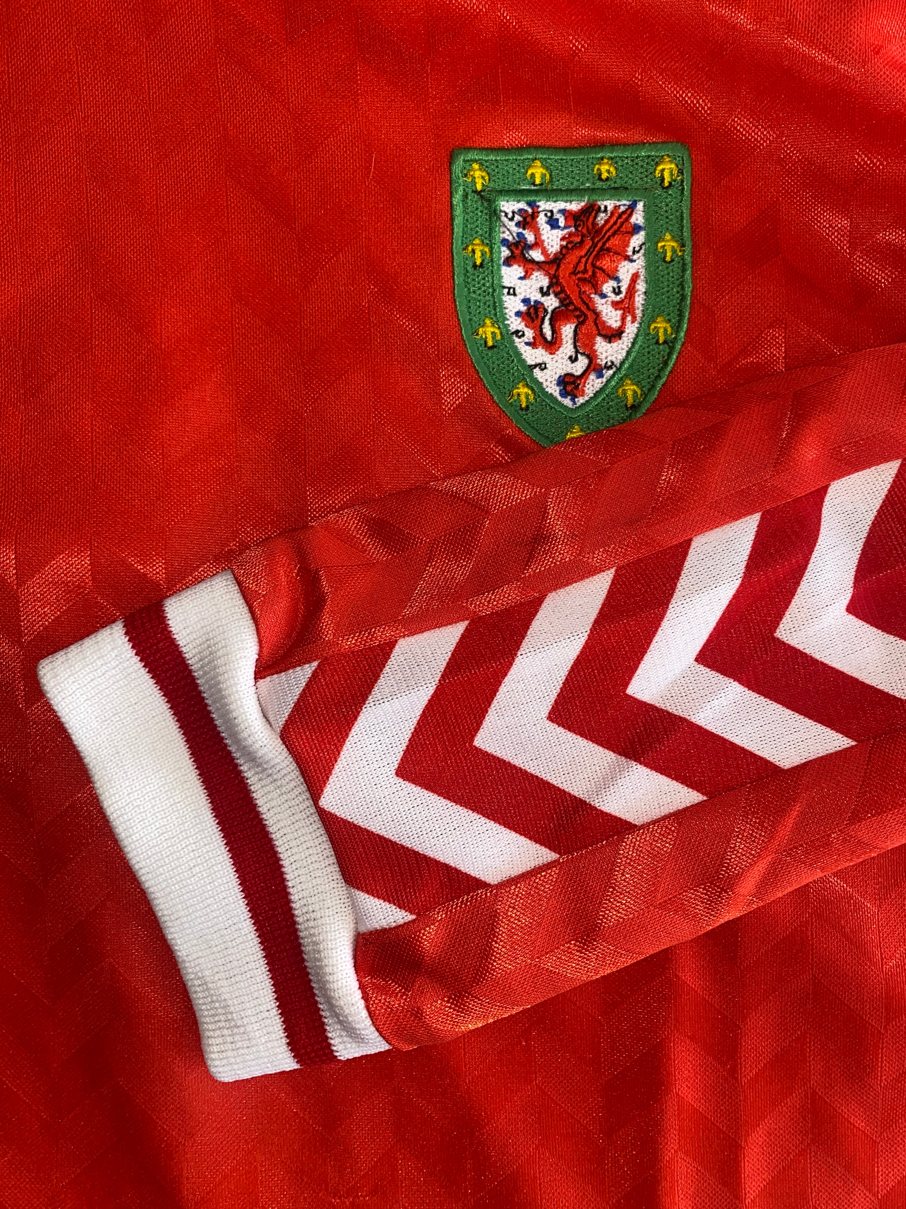 1989 WALES MATCH WORN HUMMEL HOME SHIRT #16