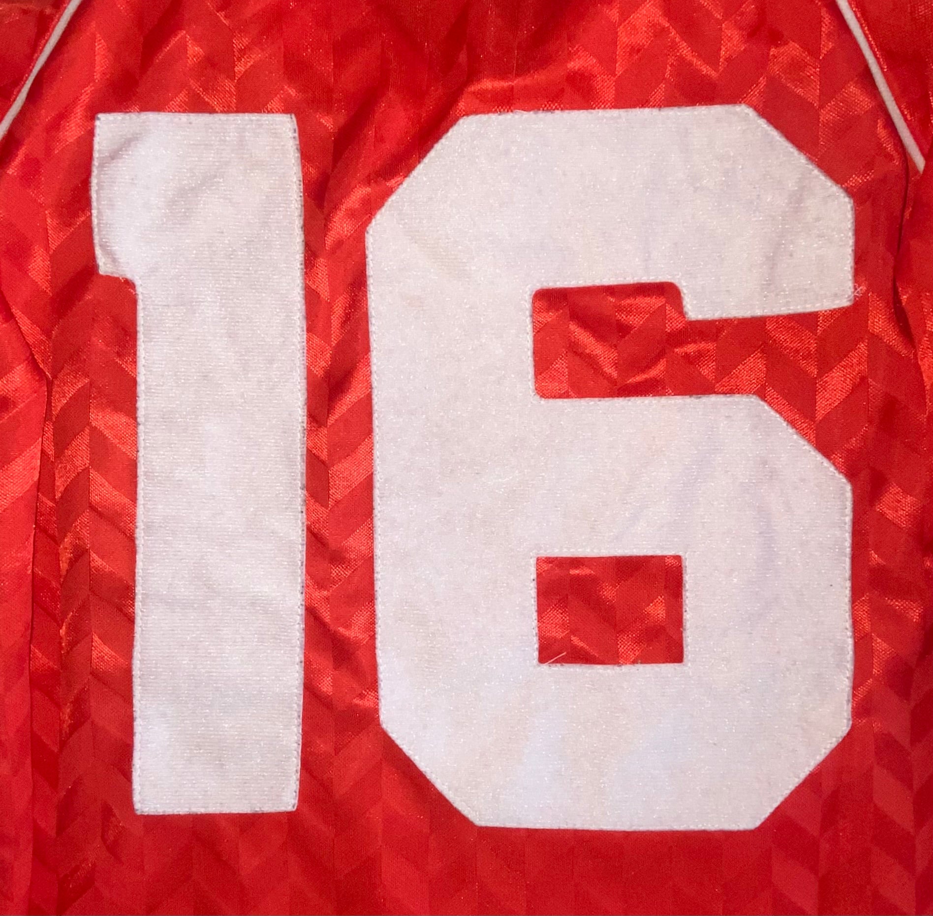 1989 WALES MATCH WORN HUMMEL HOME SHIRT #16