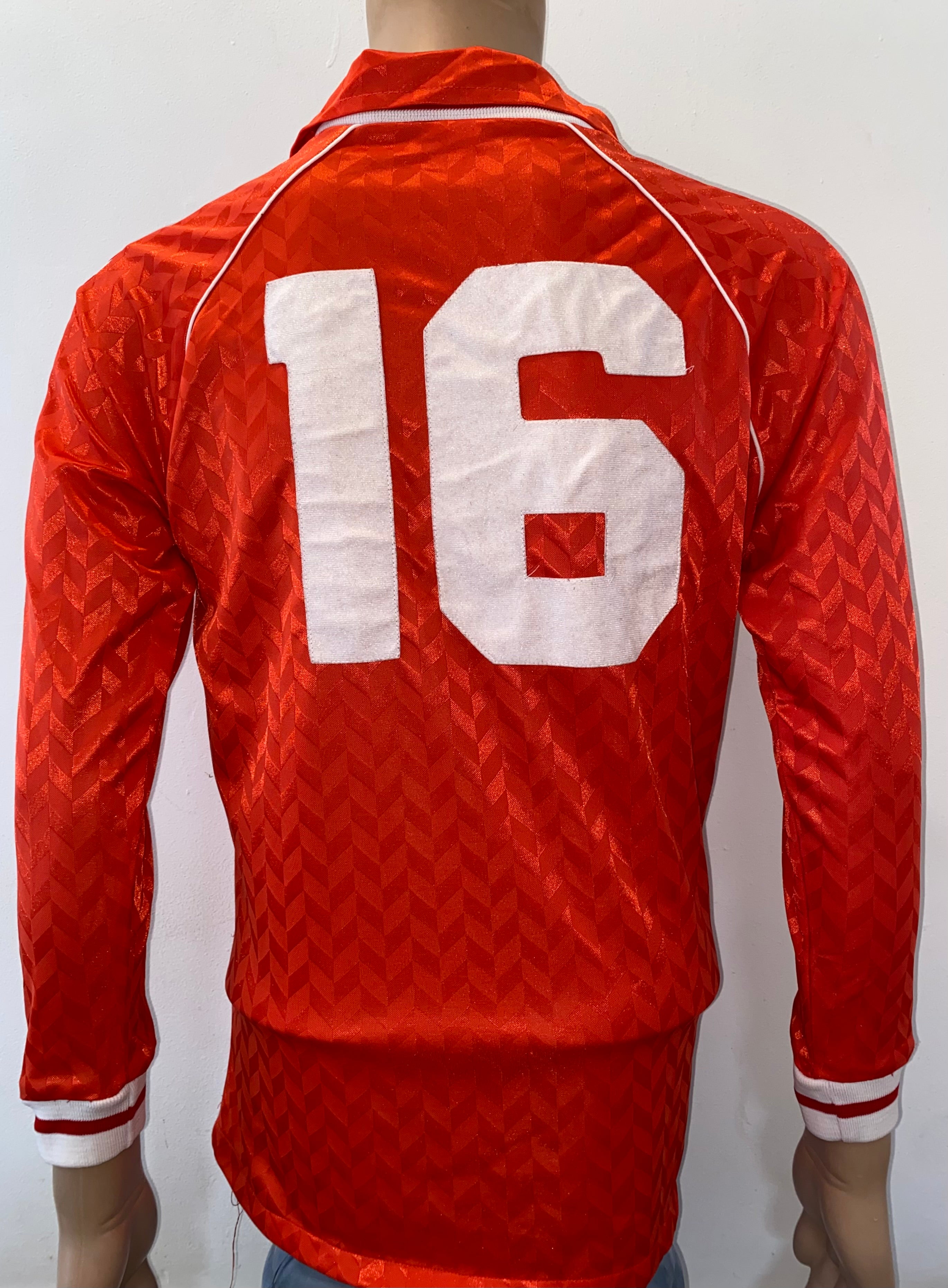 1989 WALES MATCH WORN HUMMEL HOME SHIRT #16