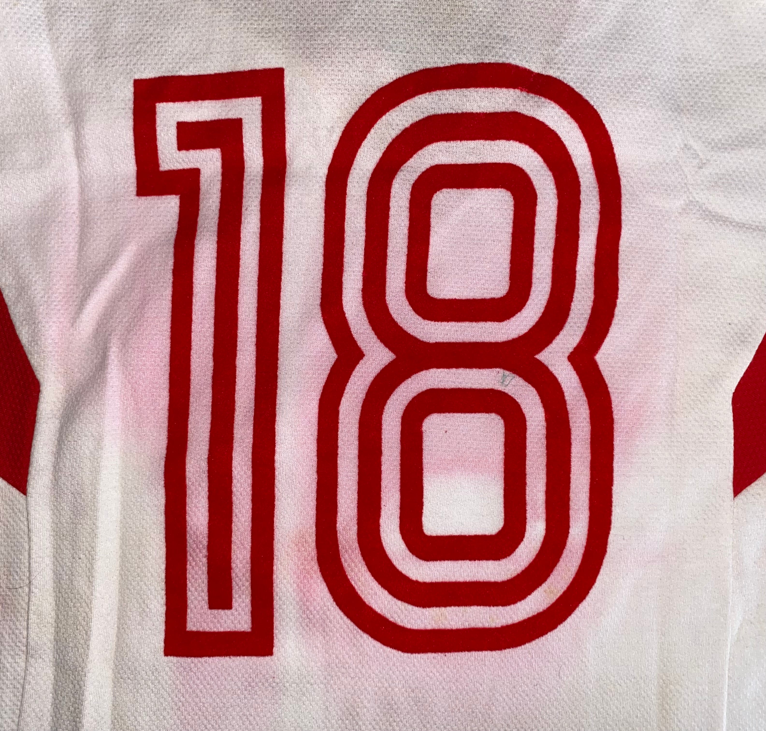 1987 PORTUGAL MATCH WORN ADIDAS AWAY SHIRT #18