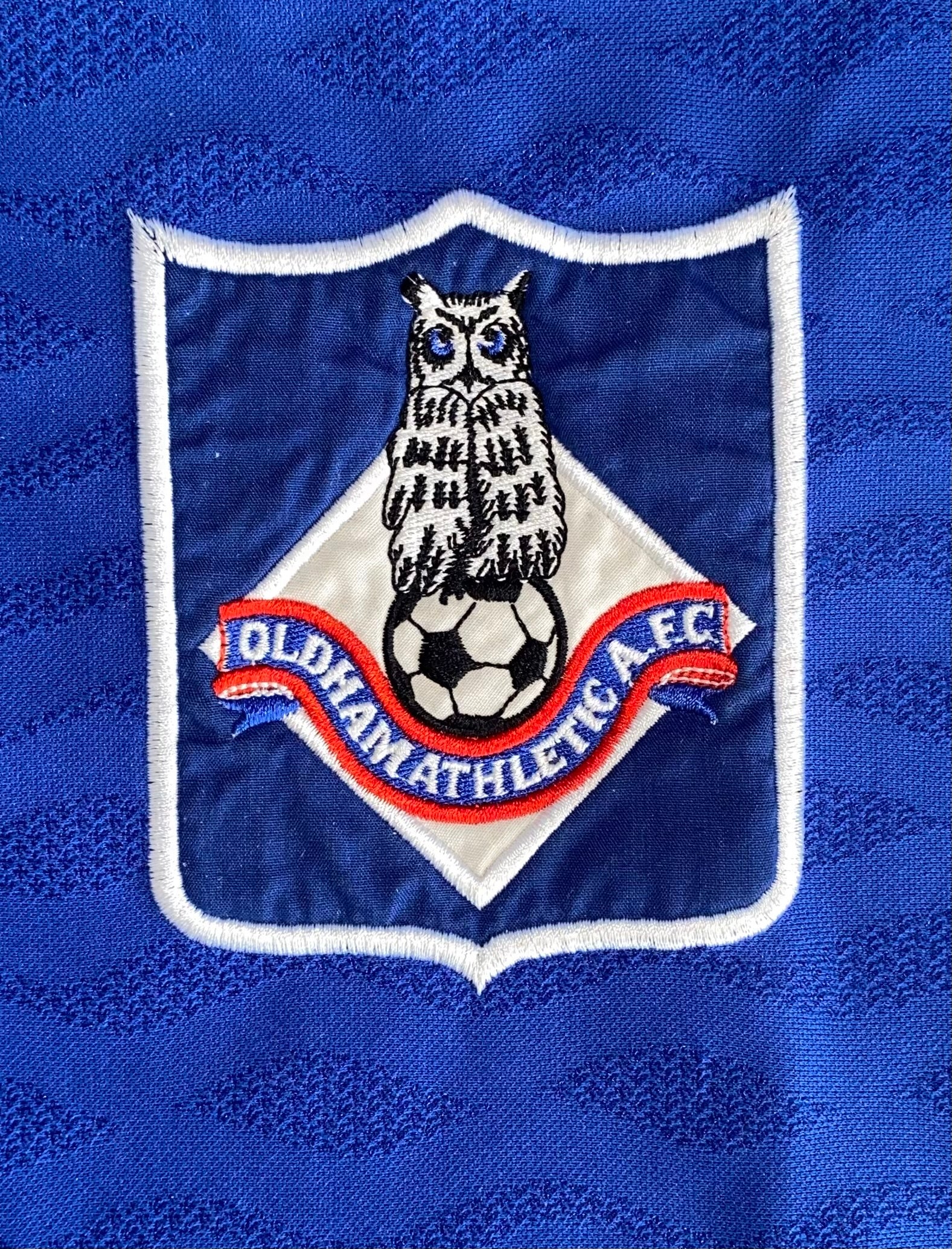 1995/96 OLDHAM ATHLETIC MATCH WORN HOME SHIRT #5