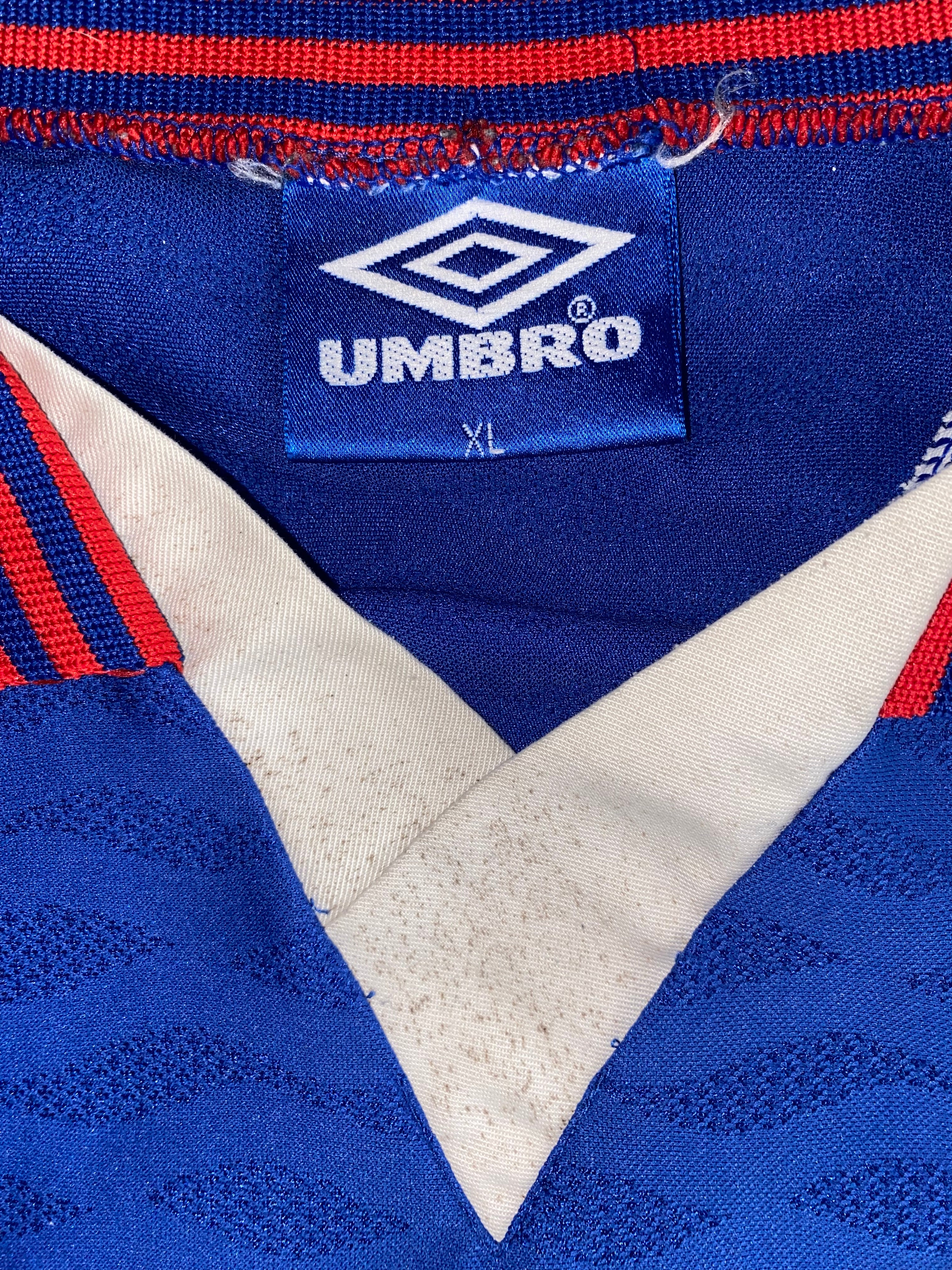 1995/96 OLDHAM ATHLETIC MATCH WORN HOME SHIRT #5