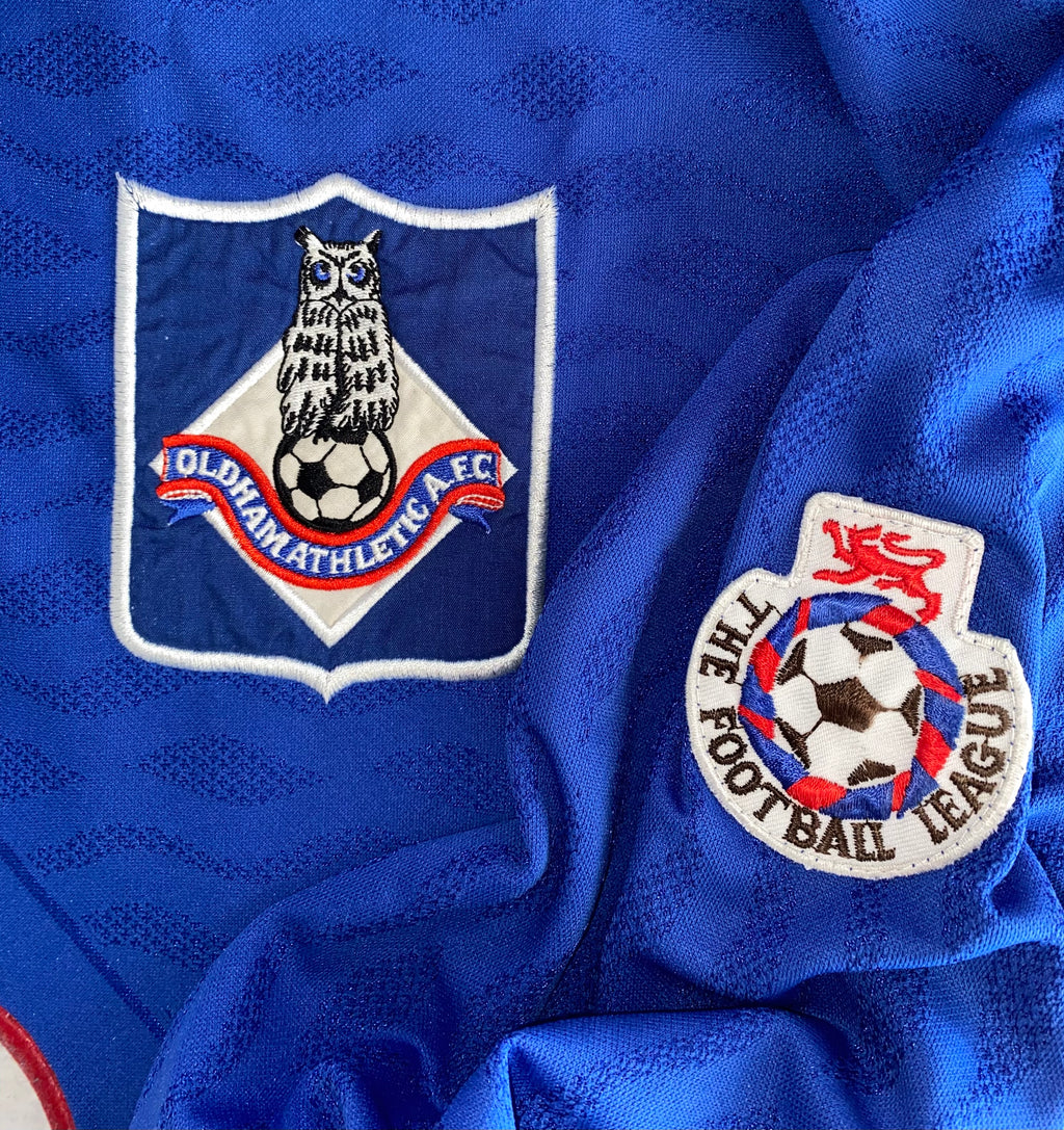 1995/96 OLDHAM ATHLETIC MATCH WORN HOME SHIRT #5