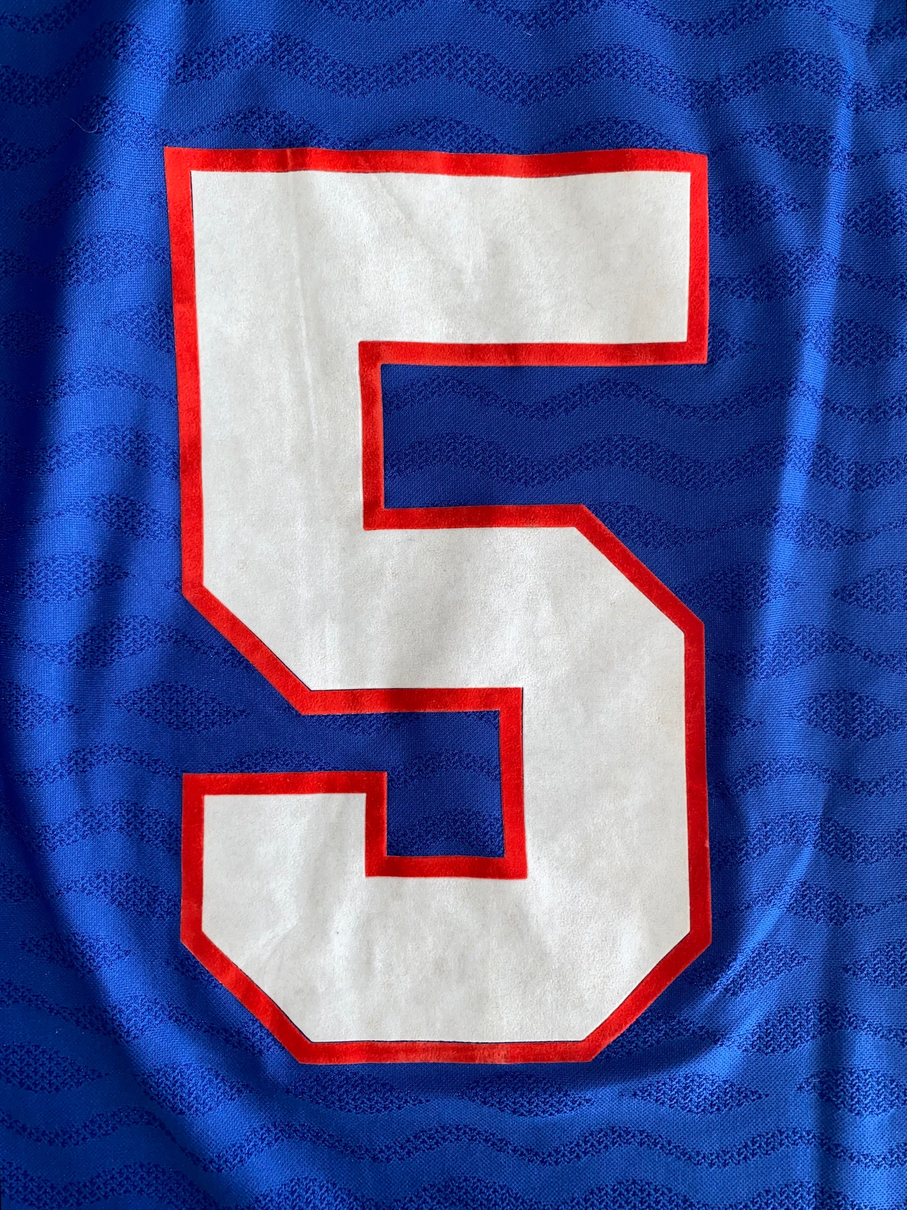 1995/96 OLDHAM ATHLETIC MATCH WORN HOME SHIRT #5