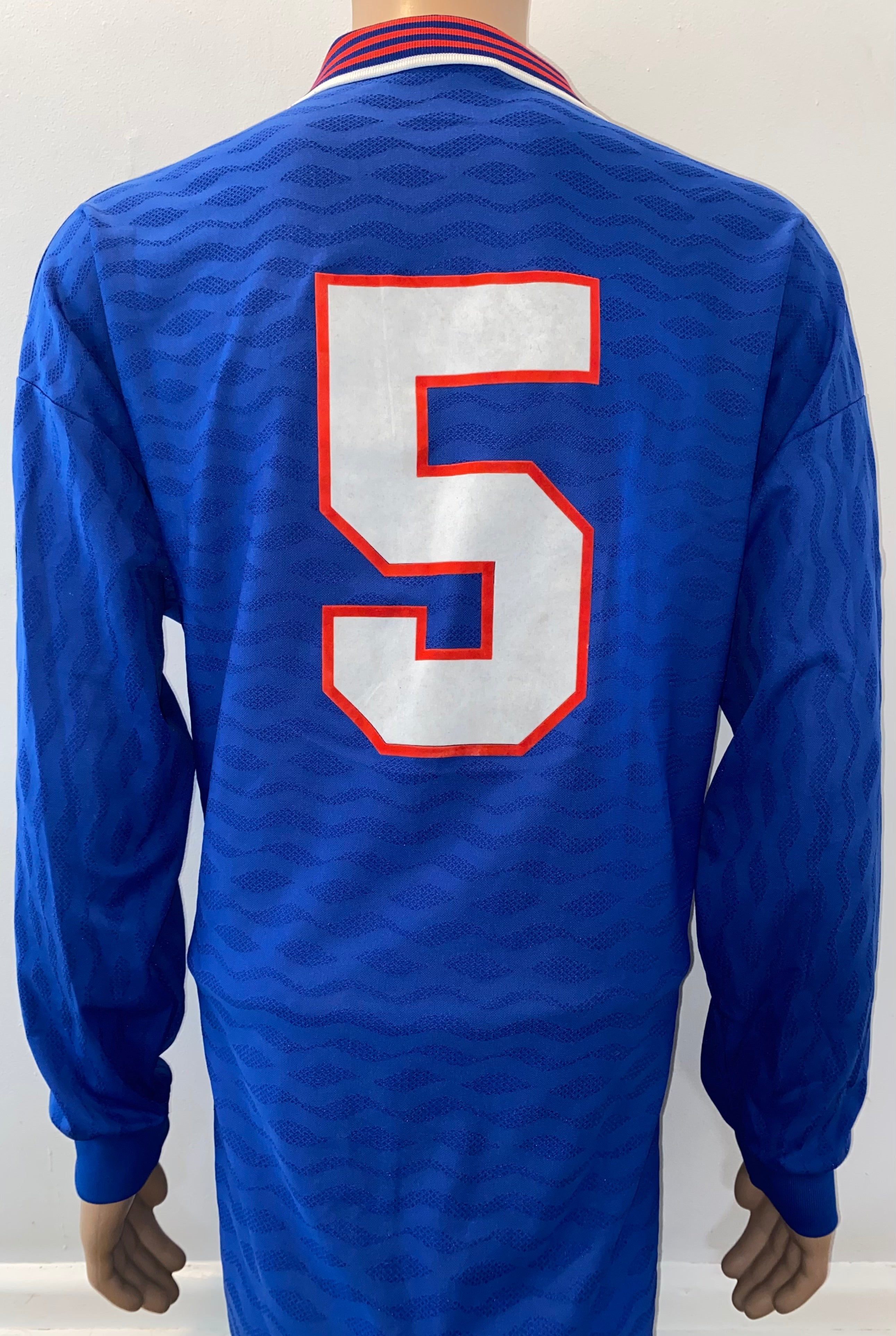 1995/96 OLDHAM ATHLETIC MATCH WORN HOME SHIRT #5