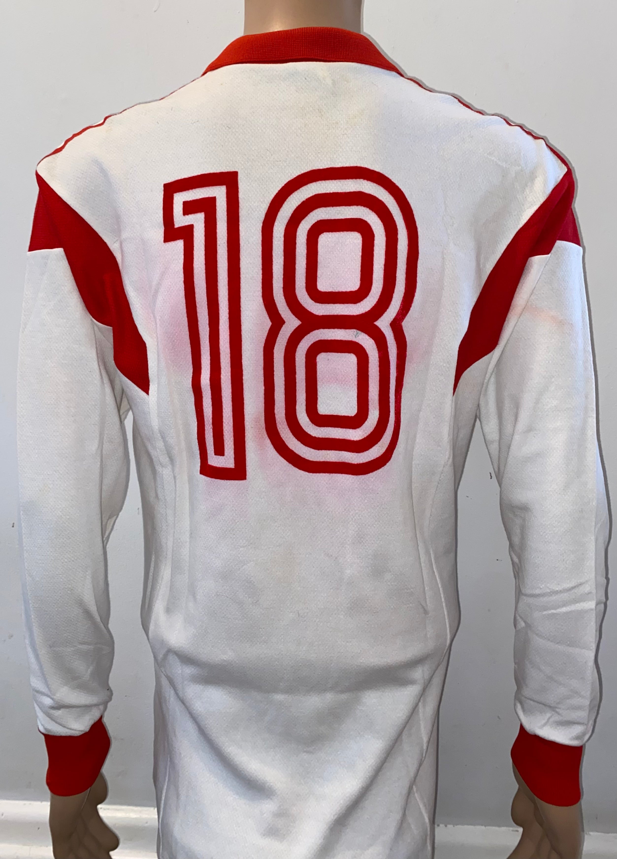1987 PORTUGAL MATCH WORN ADIDAS AWAY SHIRT #18