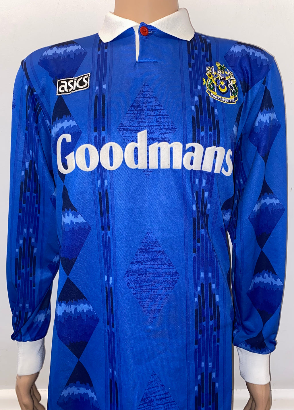 1994/95 PORTSMOUTH ASICS MATCH WORN HOME SHIRT (PAUL WOOD #6)