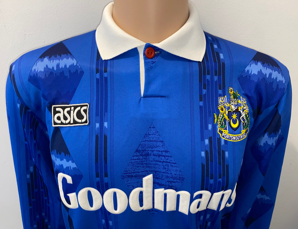 1994/95 PORTSMOUTH ASICS MATCH WORN HOME SHIRT (PAUL WOOD #6)