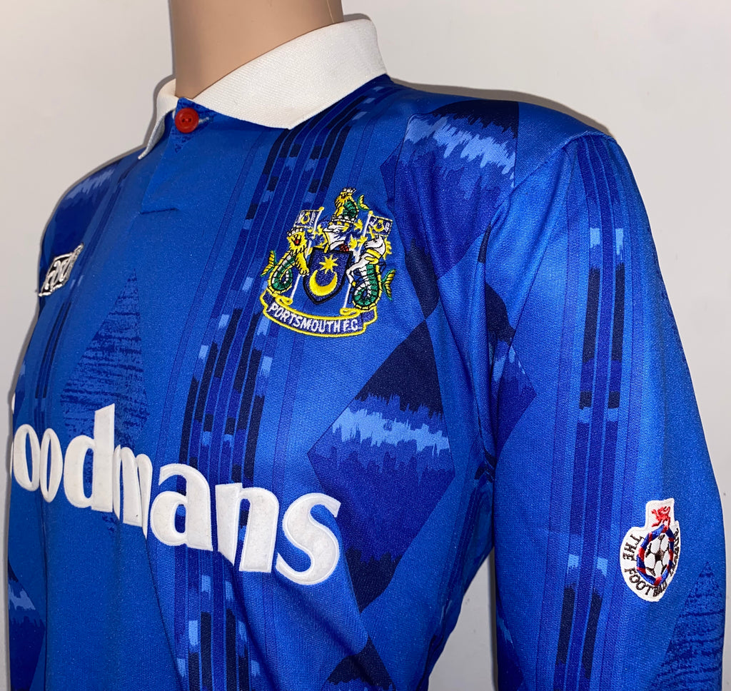 1994/95 PORTSMOUTH ASICS MATCH WORN HOME SHIRT (PAUL WOOD #6)