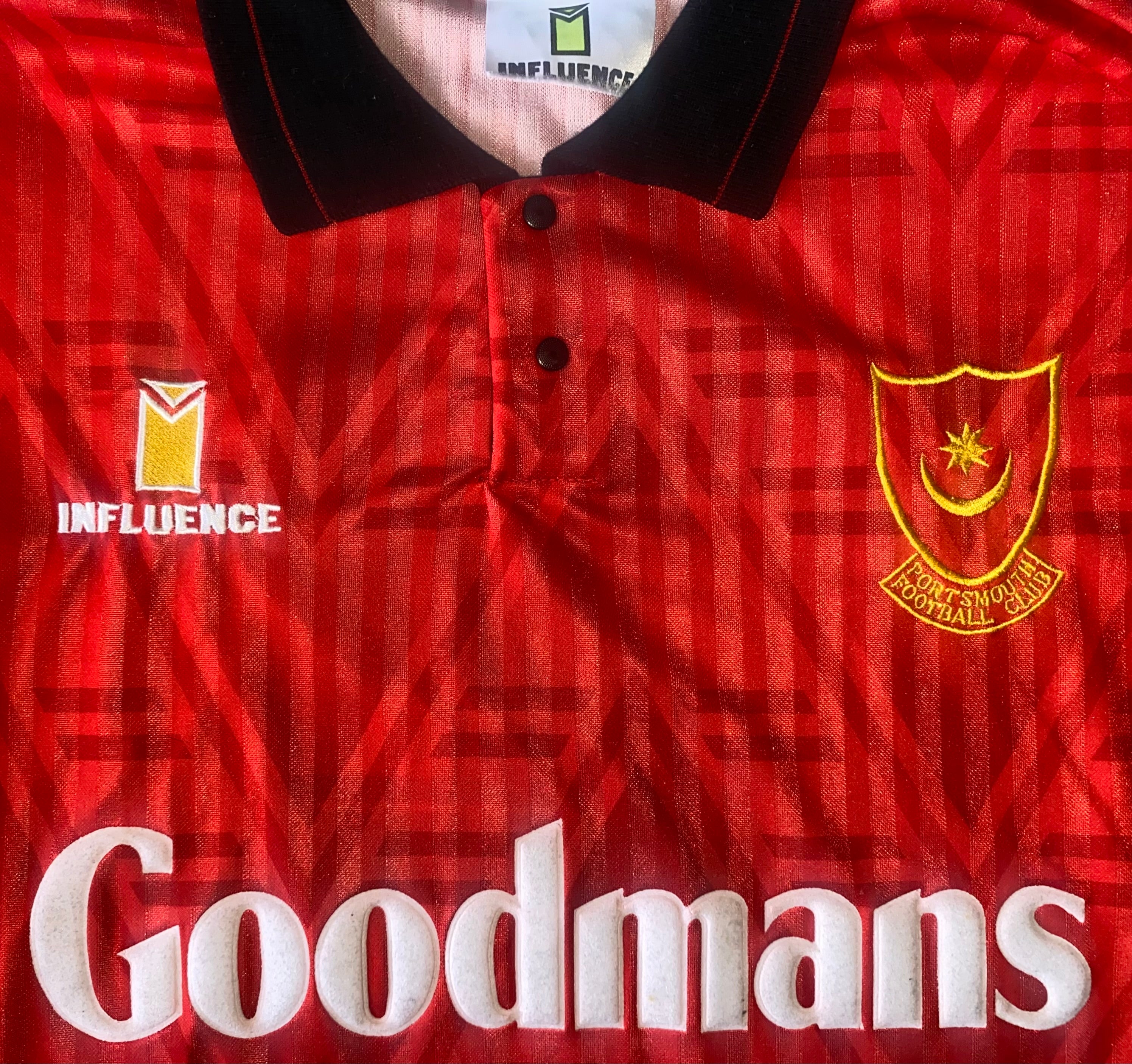 1991/92 PORTSMOUTH MATCH WORN AWAY SHIRT (WARREN NEILL #2)