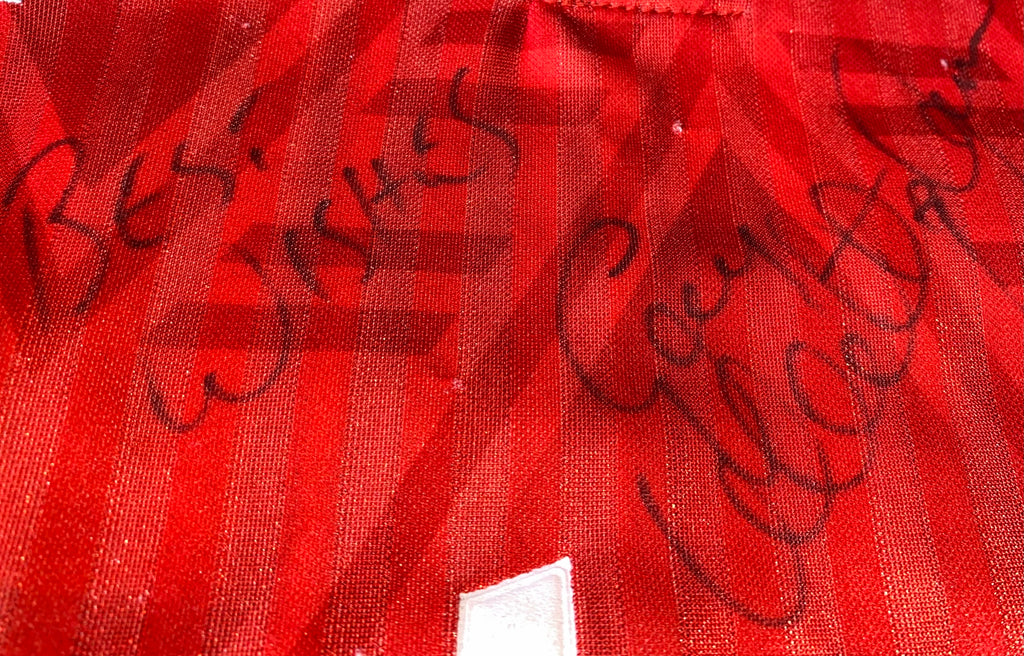 1991/92 MATCHWORN AND SIGNED PORTSMOUTH AWAY SHIRT (GUY WHITTINGHAM #10)
