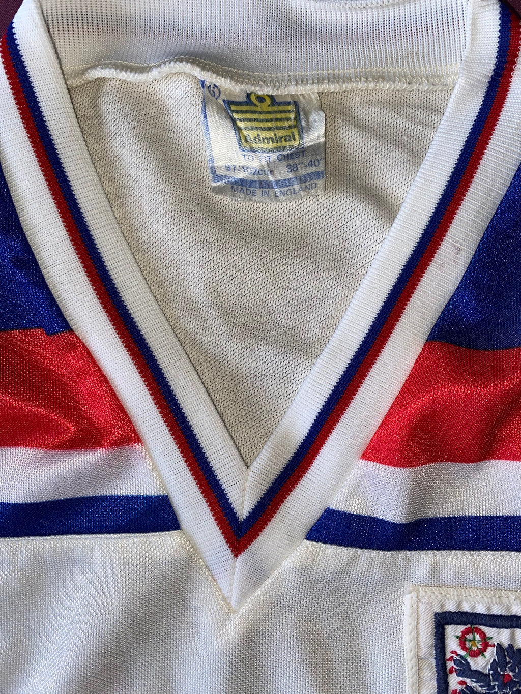 ENGLAND 1980-83 ADMIRAL MATCH WORN YOUTH SHIRT #14