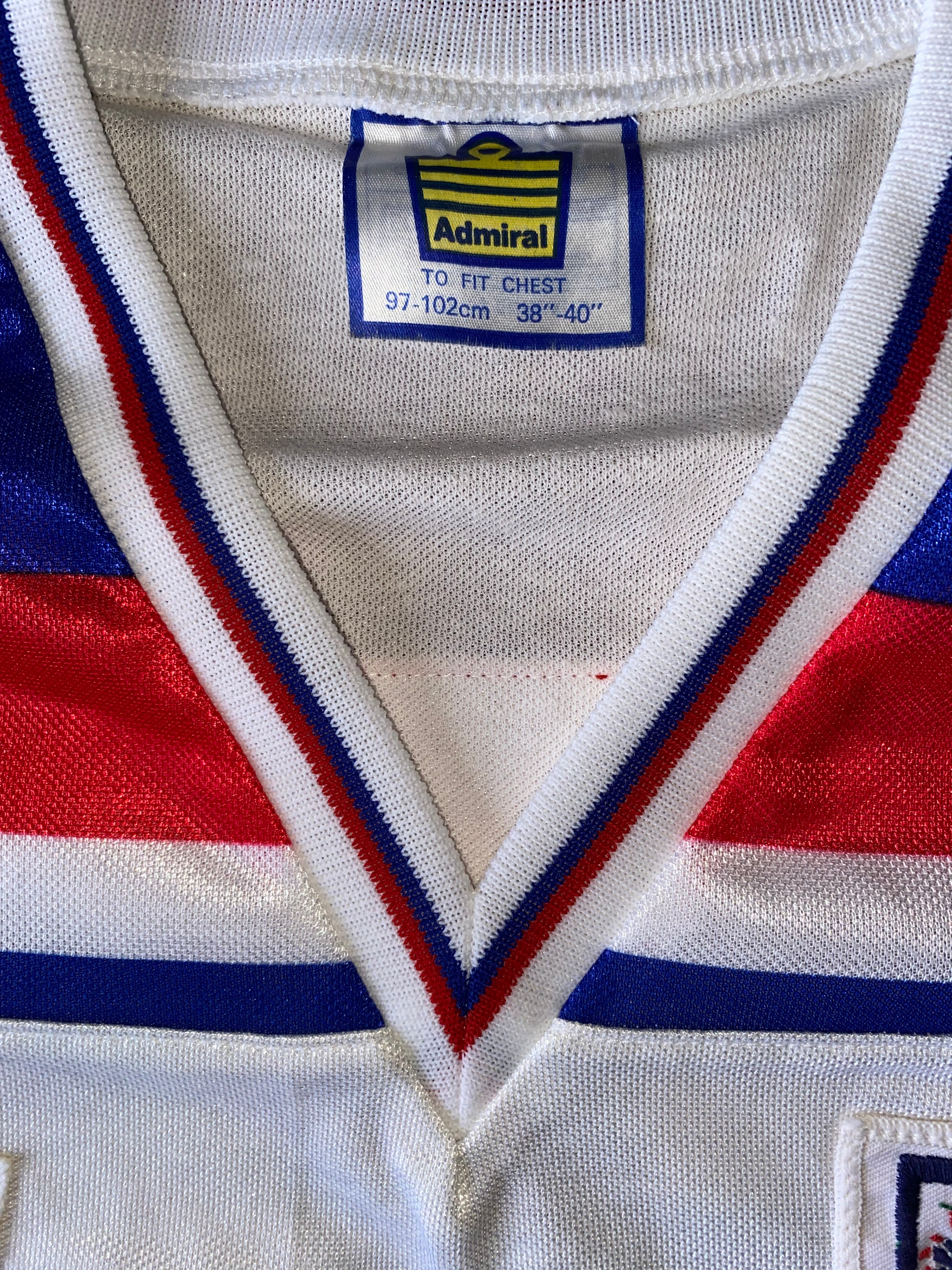 ENGLAND 1980-83 ADMIRAL MATCH WORN YOUTH SHIRT #2