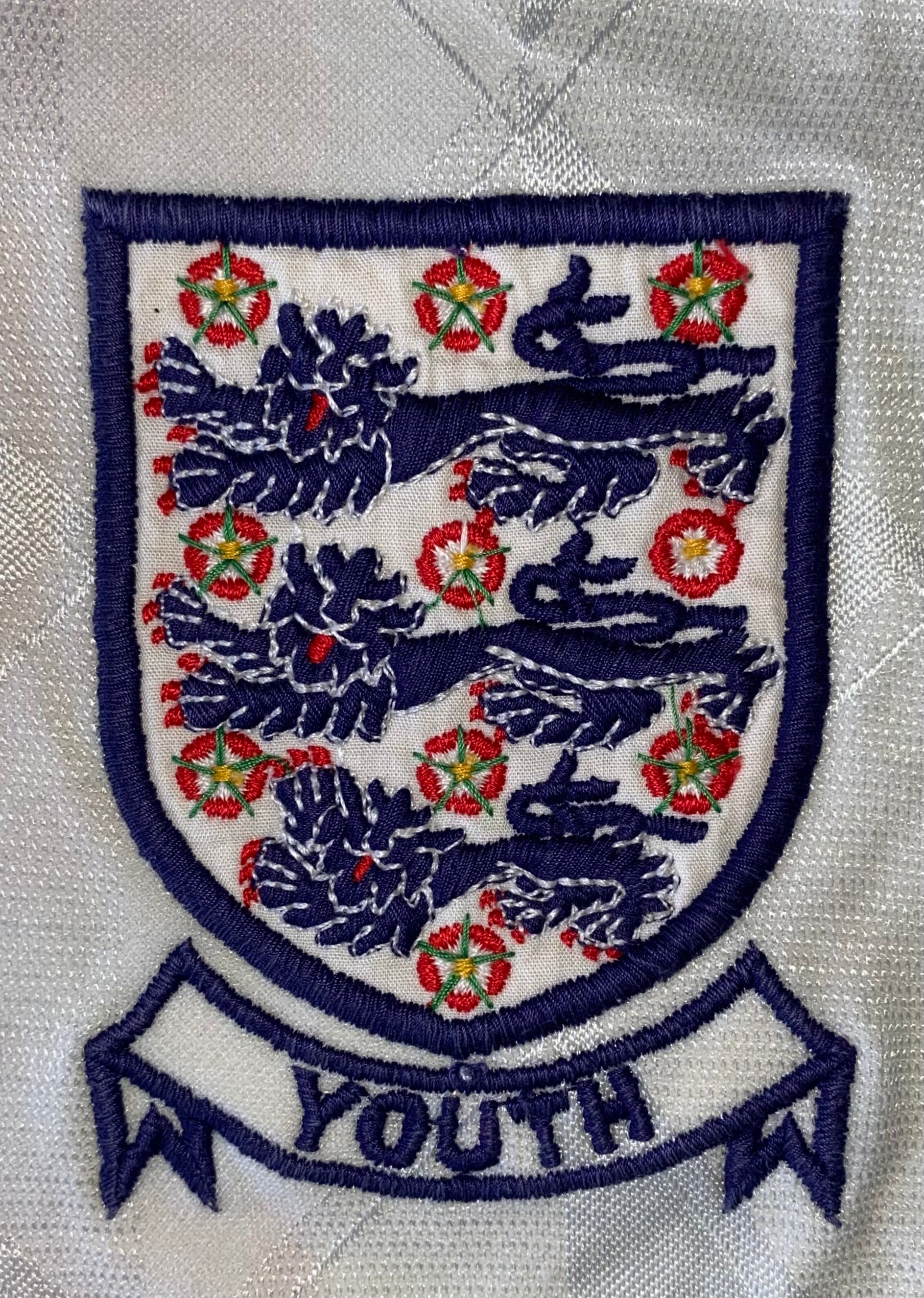 1988 UMBRO ENGLAND U18 MATCH WORN SHIRT #9