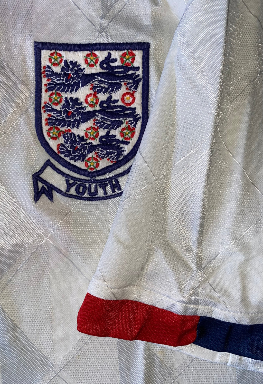 1988 UMBRO ENGLAND U18 MATCH WORN SHIRT #9