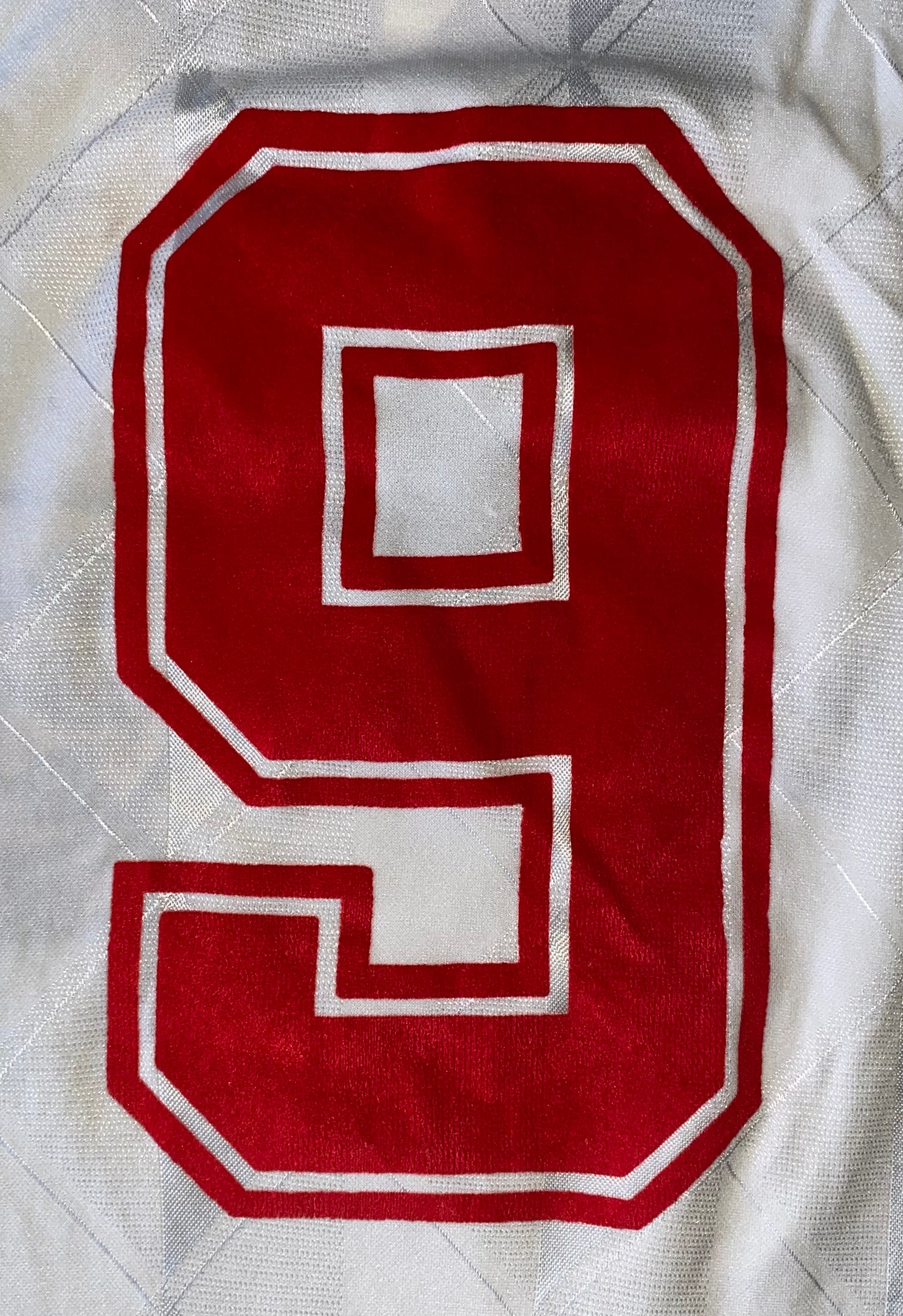 1988 UMBRO ENGLAND U18 MATCH WORN SHIRT #9