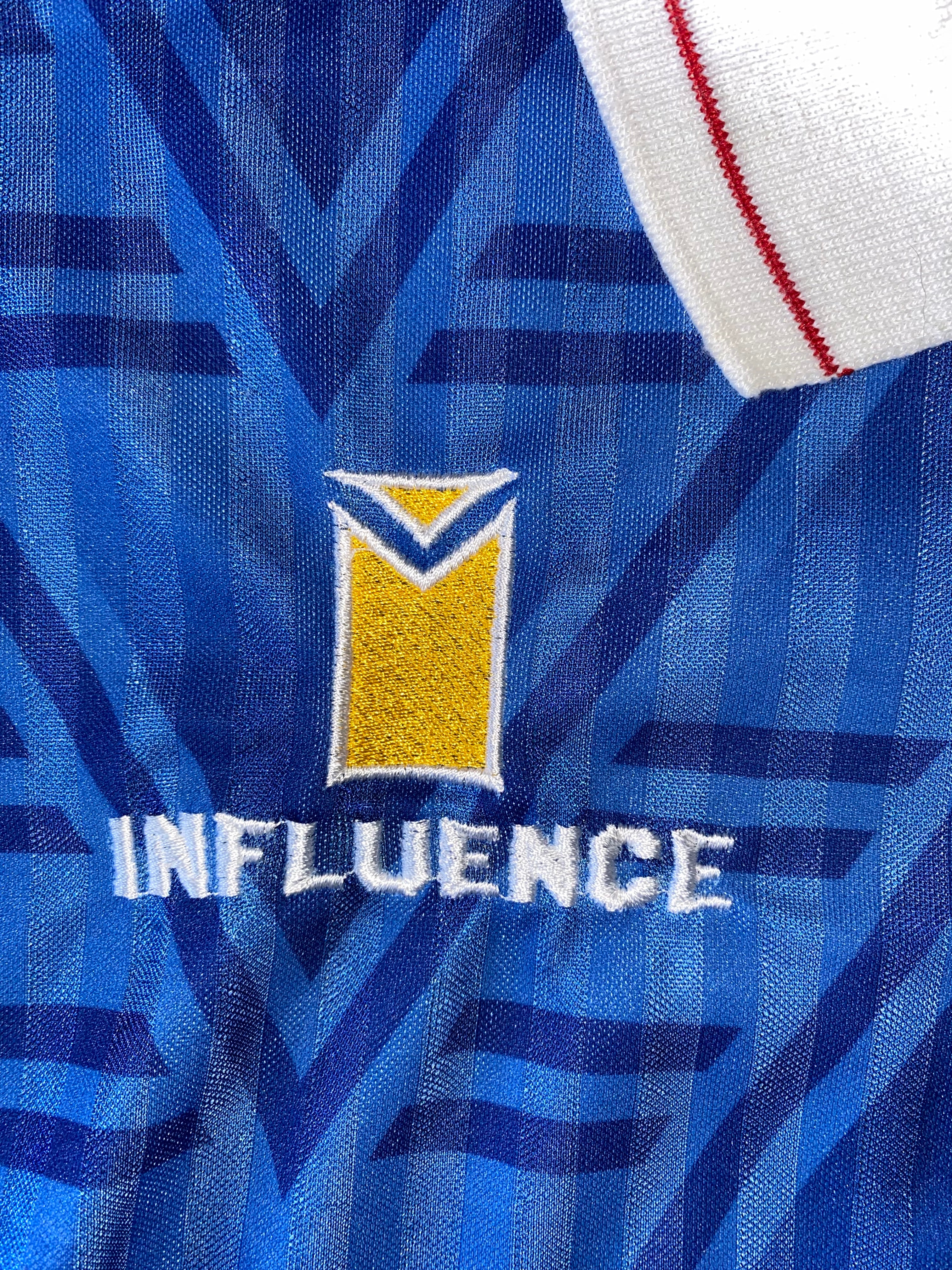 1991/92 PORTSMOUTH MATCH WORN HOME SHIRT (DARREN ANDERTON #11)