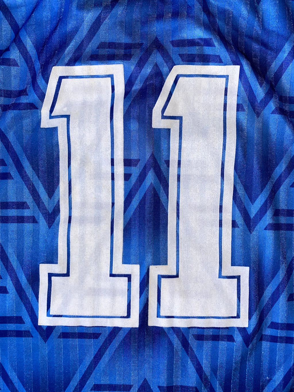 1991/92 PORTSMOUTH MATCH WORN HOME SHIRT (DARREN ANDERTON #11)