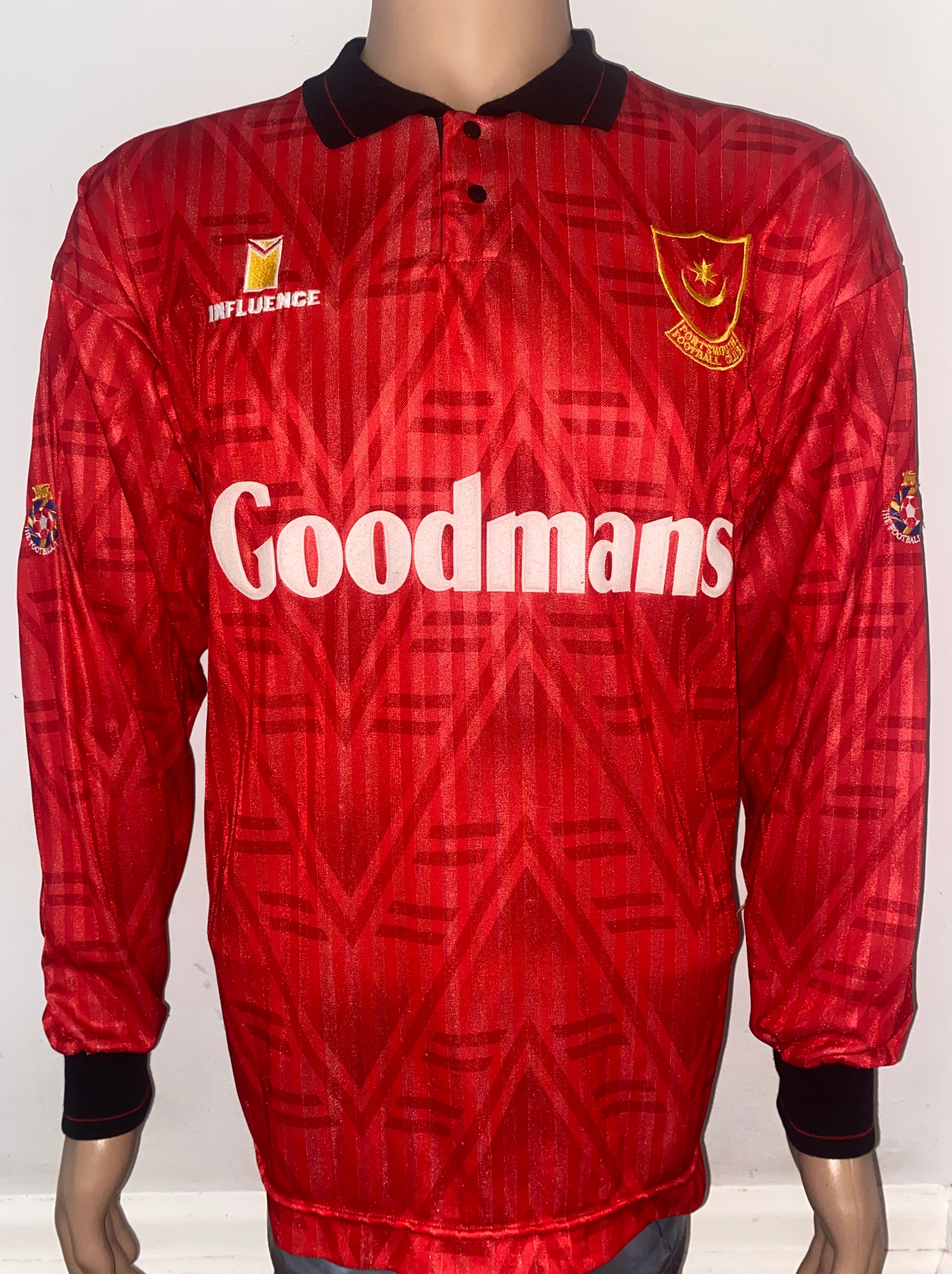 1991/92 PORTSMOUTH MATCH WORN AWAY SHIRT (WARREN NEILL #2)
