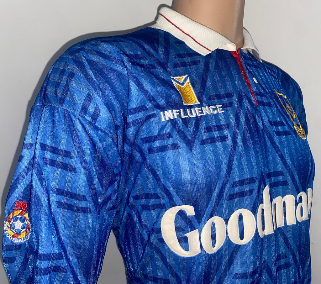 1991/92 PORTSMOUTH MATCH WORN HOME SHIRT (DARREN ANDERTON #11)