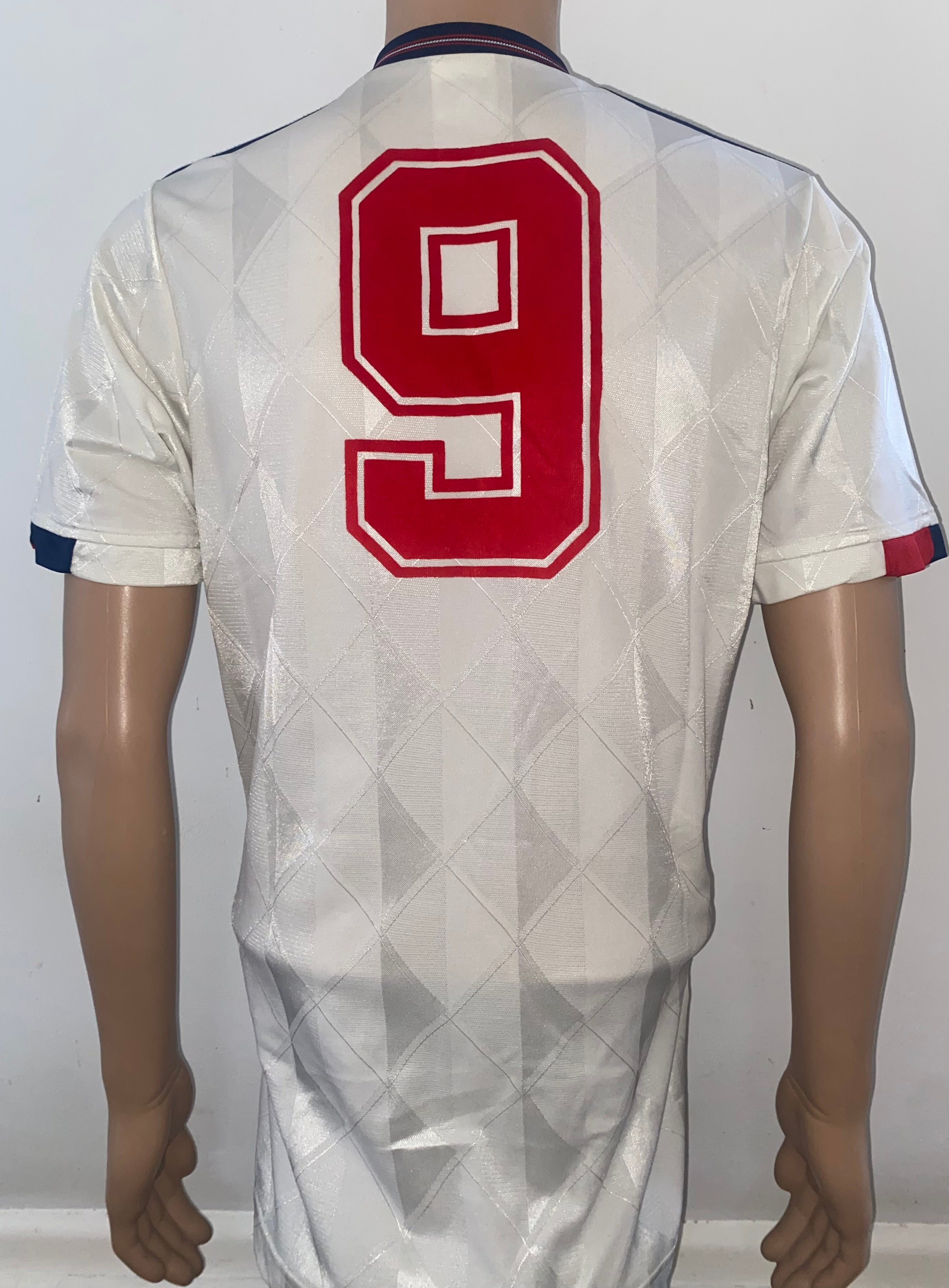 1988 UMBRO ENGLAND U18 MATCH WORN SHIRT #9