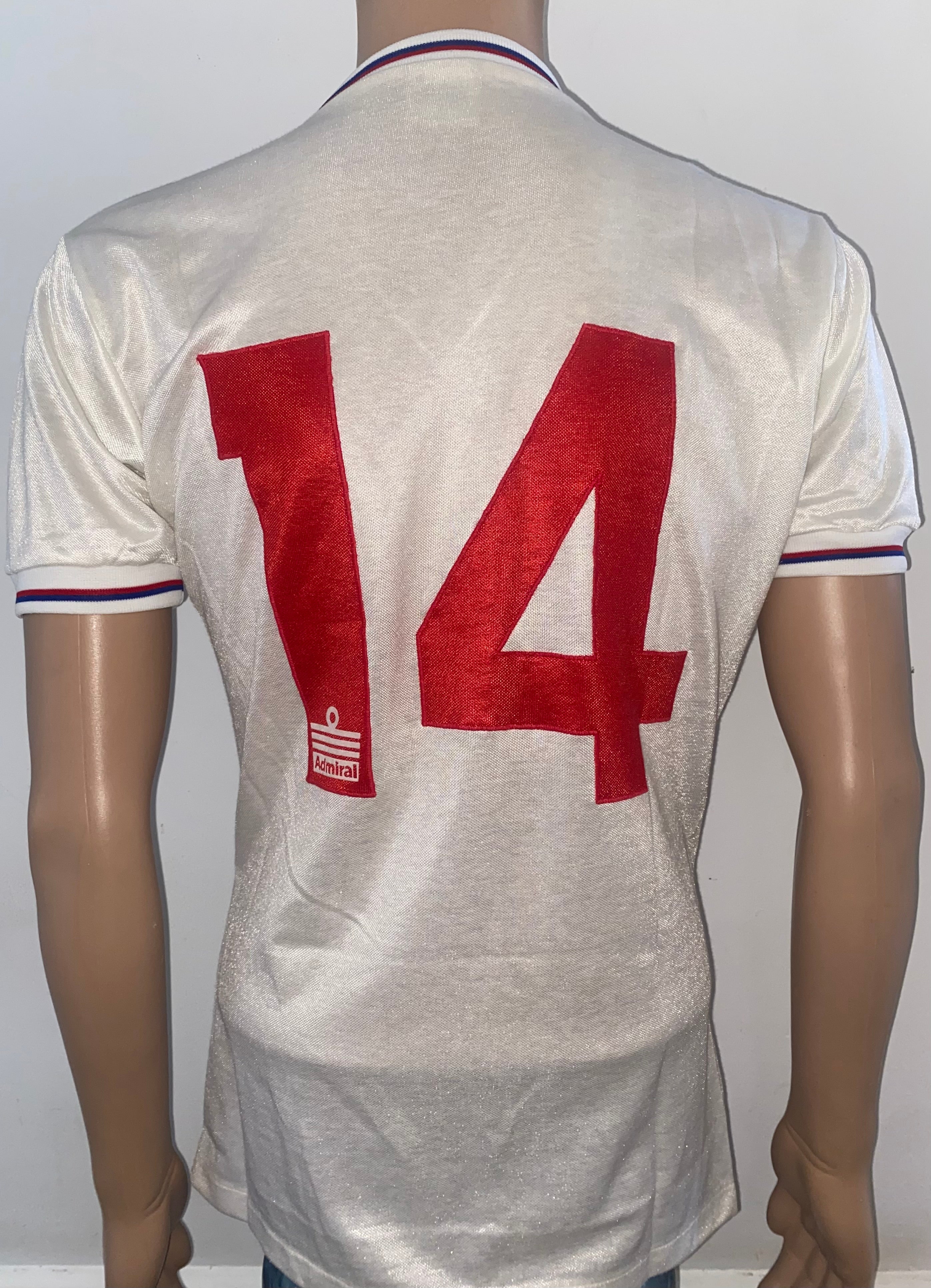 ENGLAND 1980-83 ADMIRAL MATCH WORN YOUTH SHIRT #14