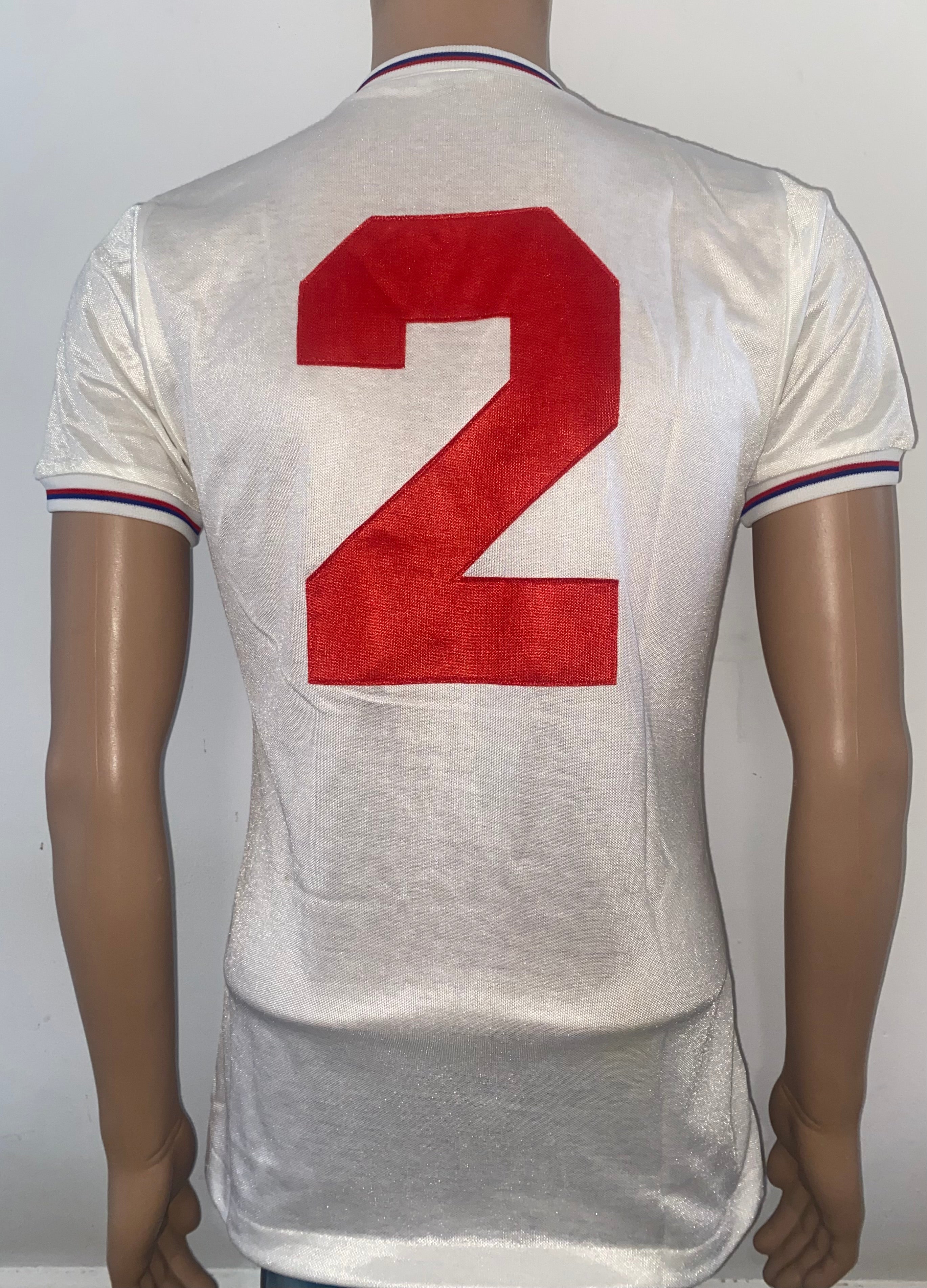 ENGLAND 1980-83 ADMIRAL MATCH WORN YOUTH SHIRT #2