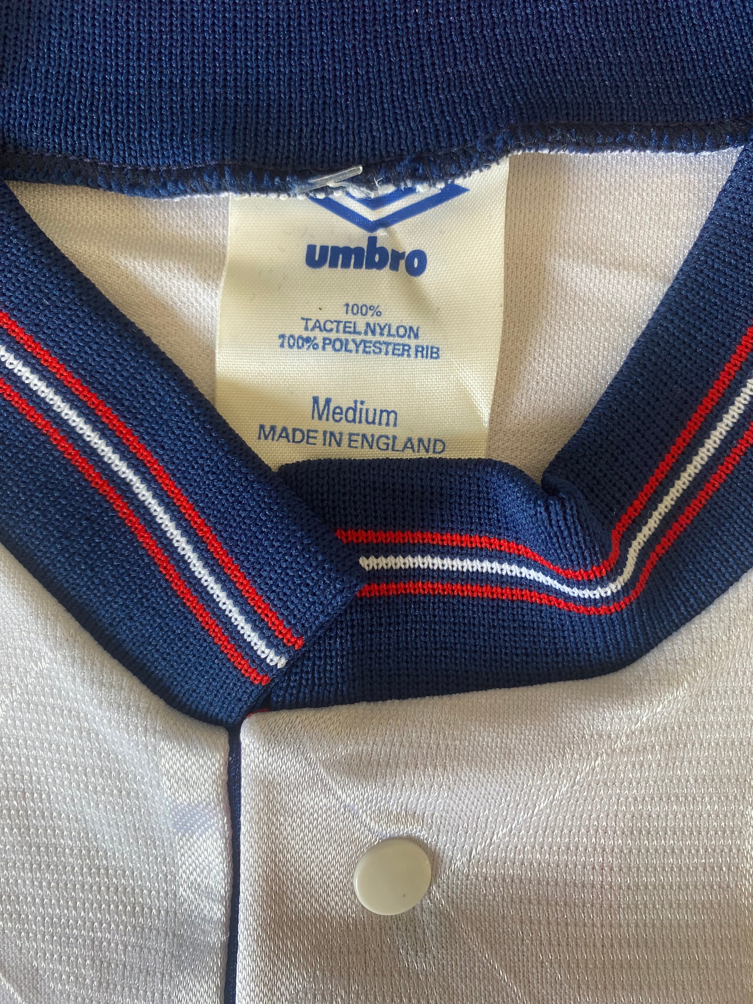 1988 ENGLAND U-21 MATCH ISSUE HOME SHIRT #15 (V SCOTLAND)