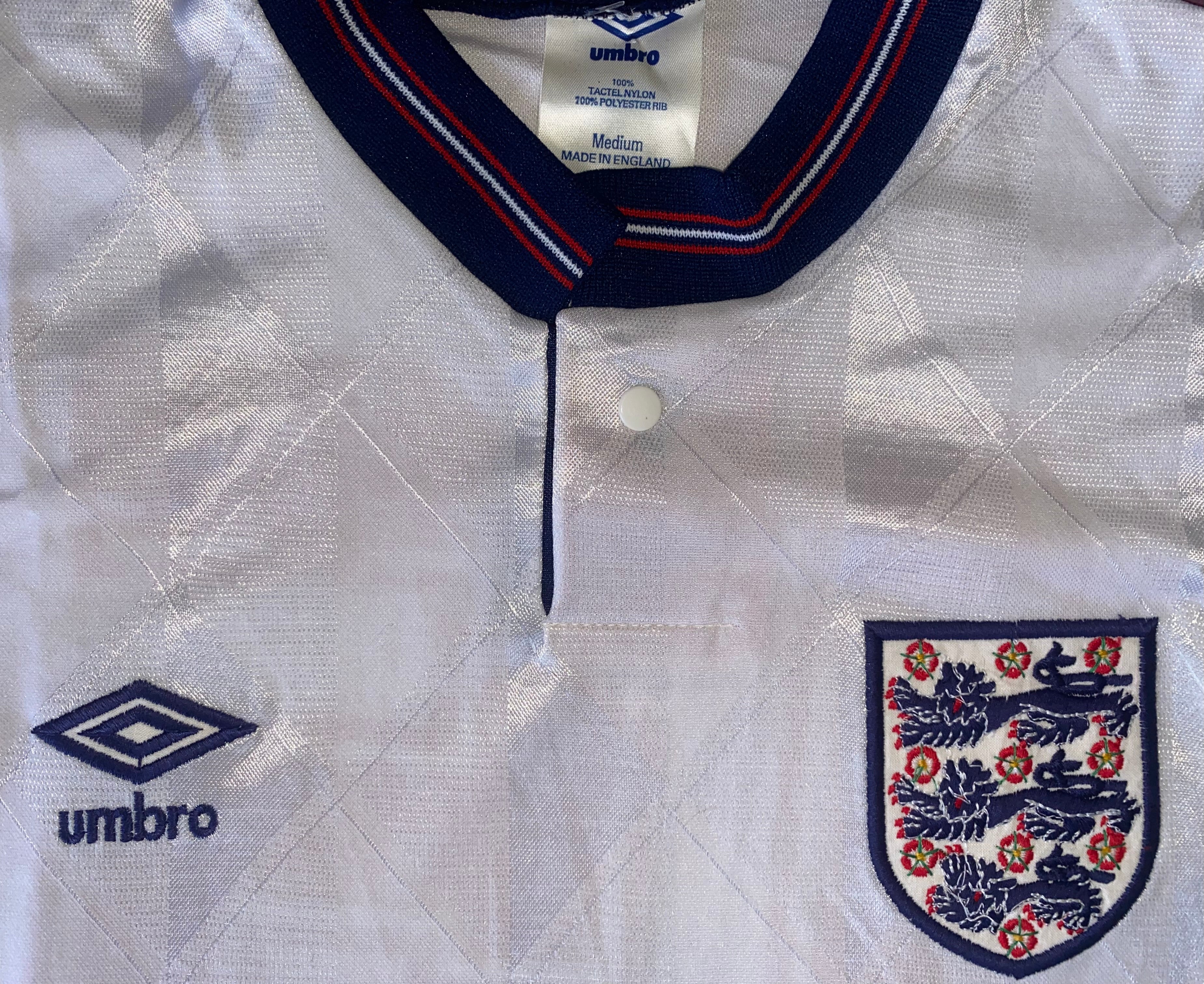 1988 ENGLAND U-21 MATCH ISSUE HOME SHIRT #15 (V SCOTLAND)