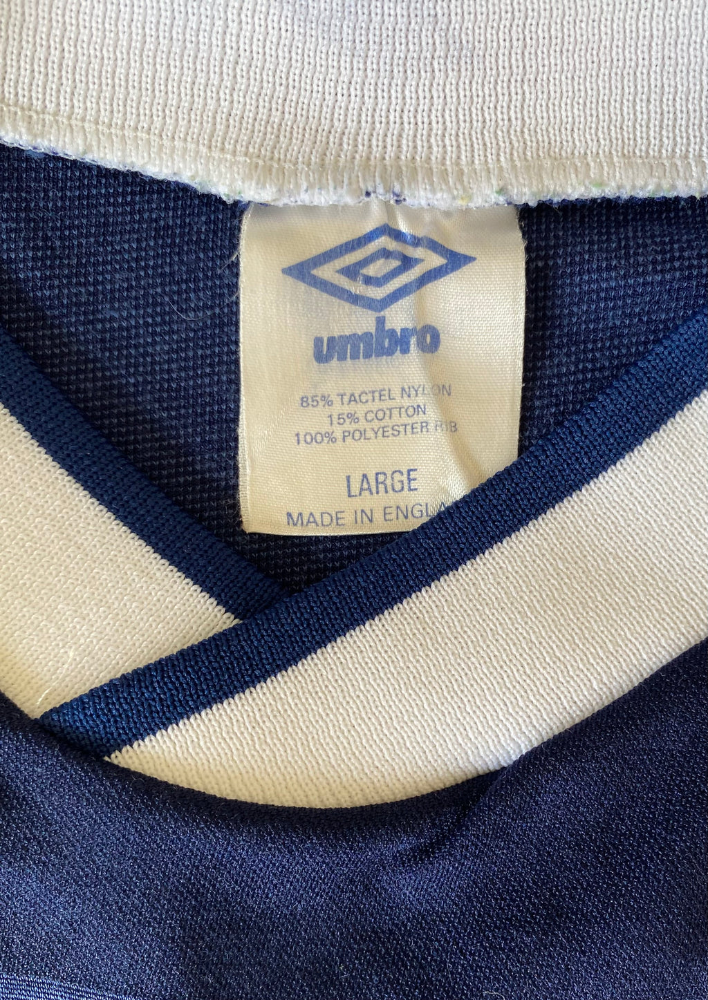 1987-88 SCOTLAND U-21 MATCH ISSUE HOME SHIRT #14 (JACKSON)