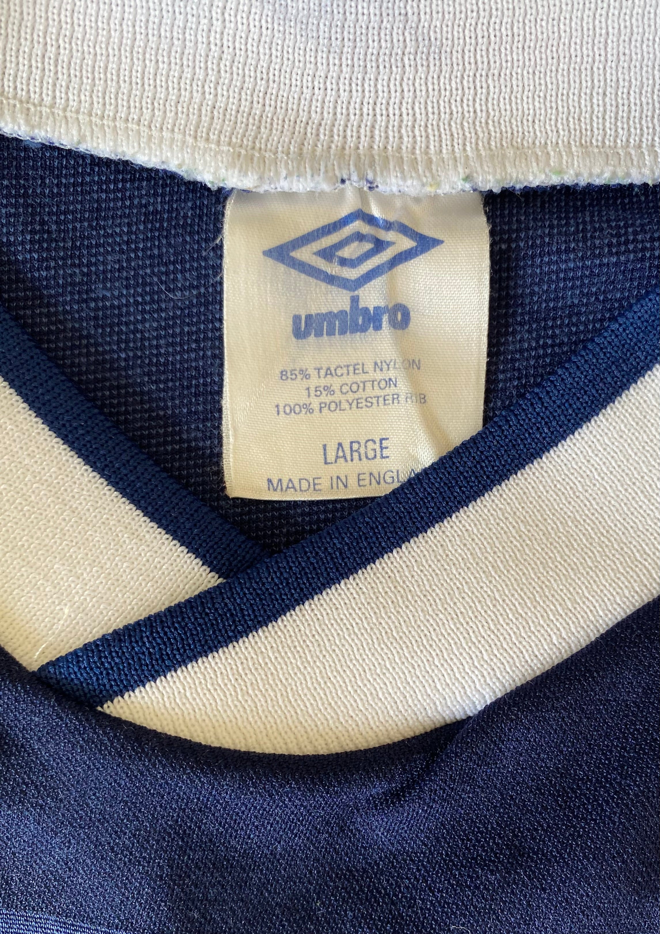 1987-88 SCOTLAND U-21 MATCH ISSUE HOME SHIRT #14 (JACKSON)