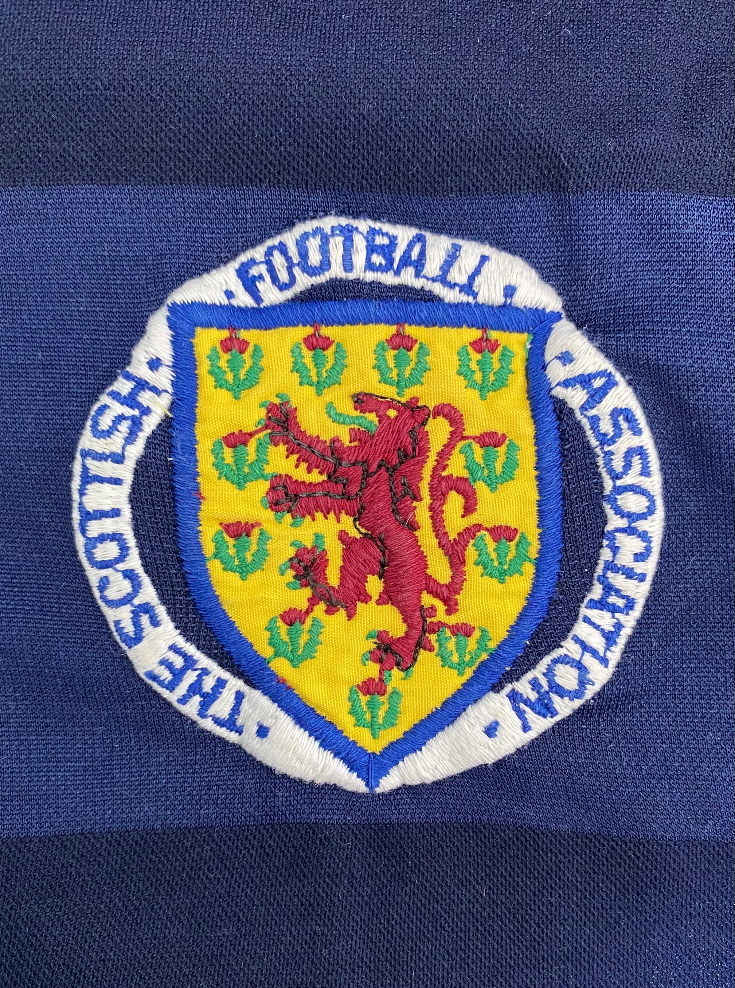 1987-88 SCOTLAND U-21 MATCH ISSUE HOME SHIRT #14 (JACKSON)
