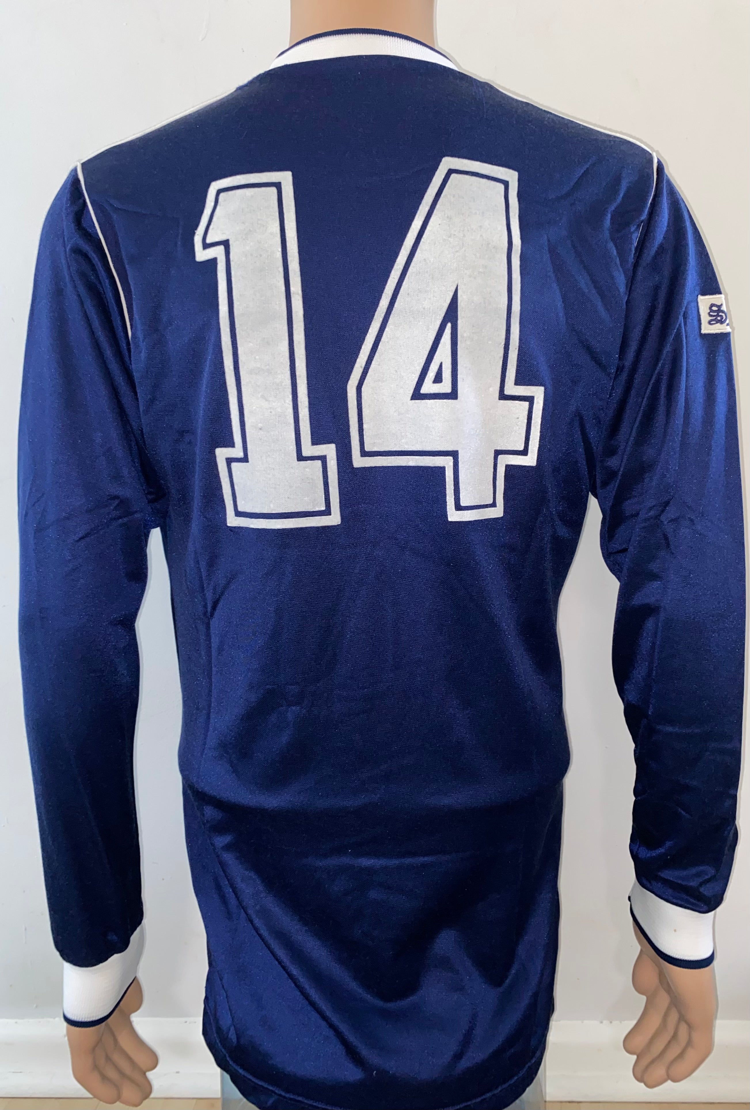 1987-88 SCOTLAND U-21 MATCH ISSUE HOME SHIRT #14 (JACKSON)