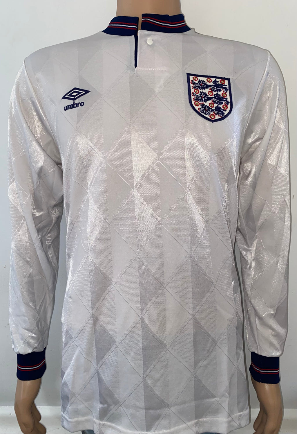 1988 ENGLAND U-21 MATCH ISSUE HOME SHIRT #15 (V SCOTLAND)