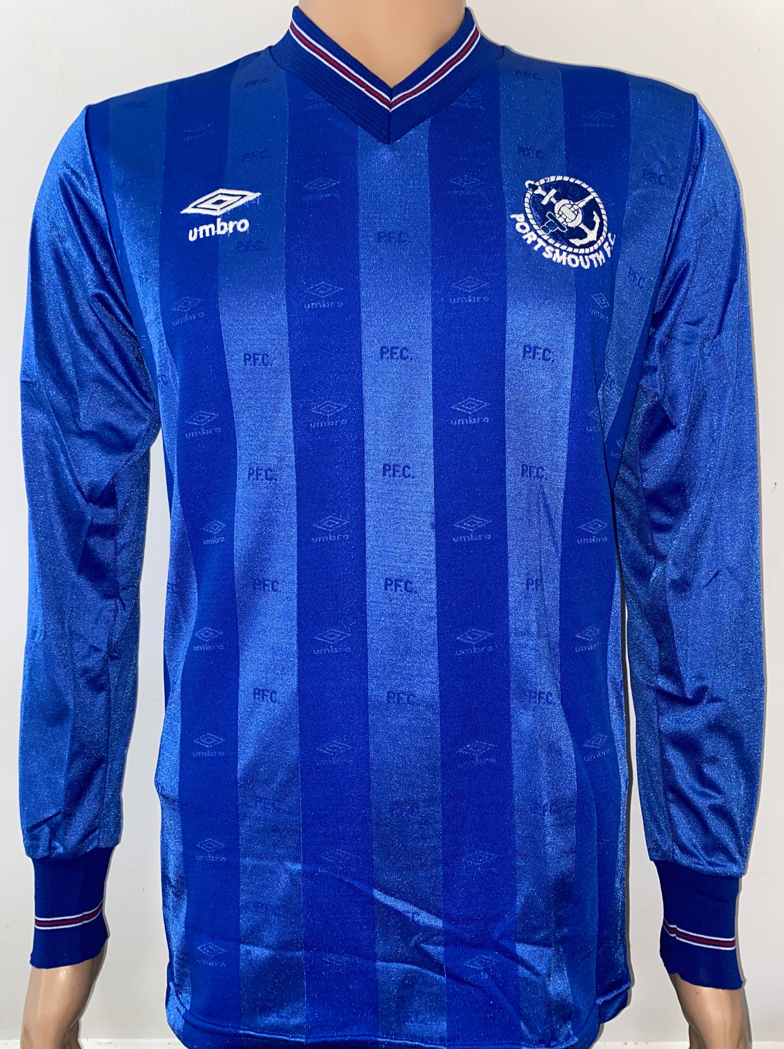 1986/87 PORTSMOUTH MATCH WORN HOME SHIRT (KEVIN BALL #6)