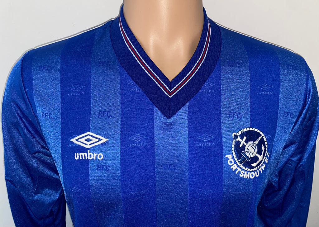 1986/87 PORTSMOUTH MATCH WORN HOME SHIRT (KEVIN BALL #6)