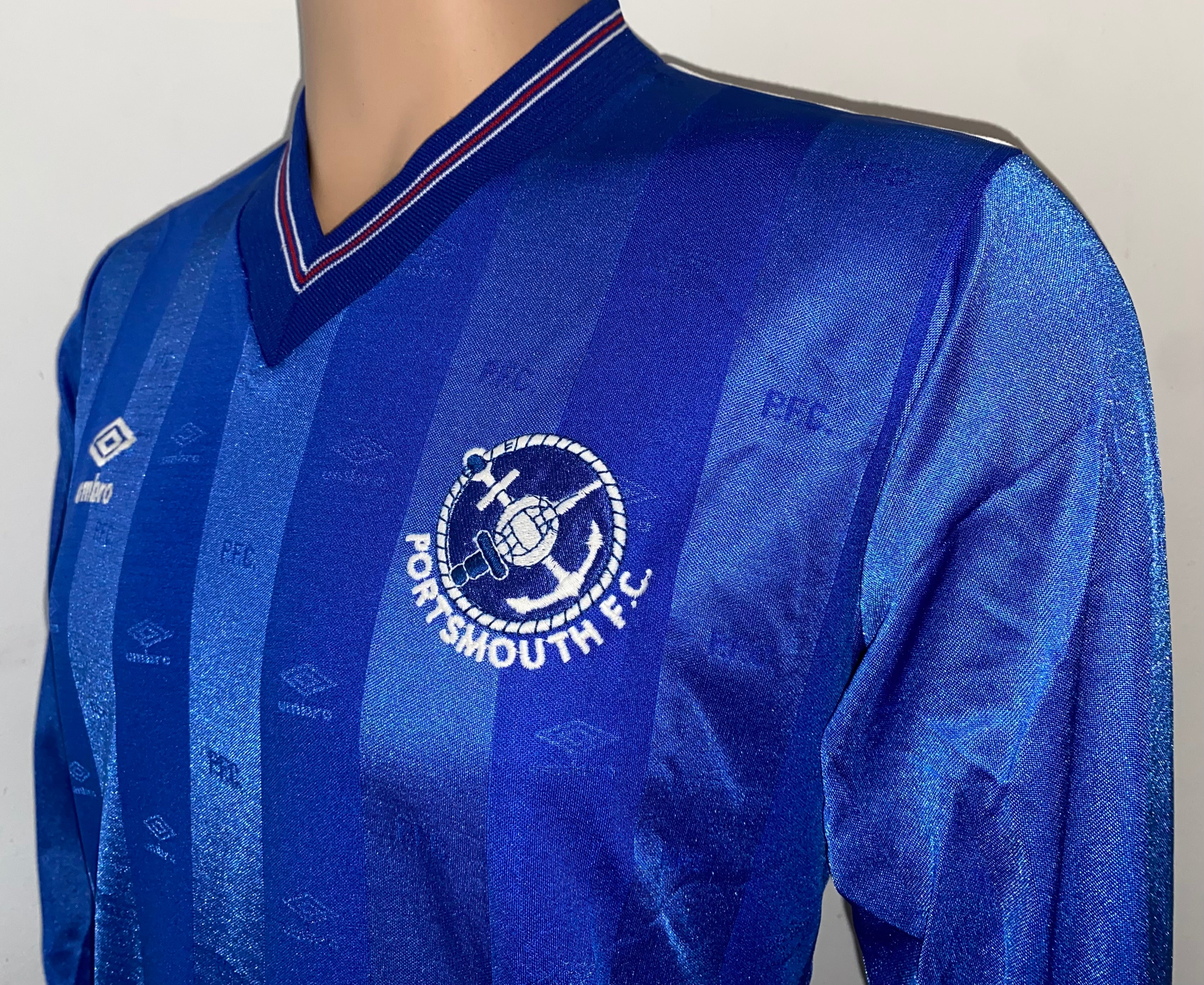 1986/87 PORTSMOUTH MATCH WORN HOME SHIRT (KEVIN BALL #6)