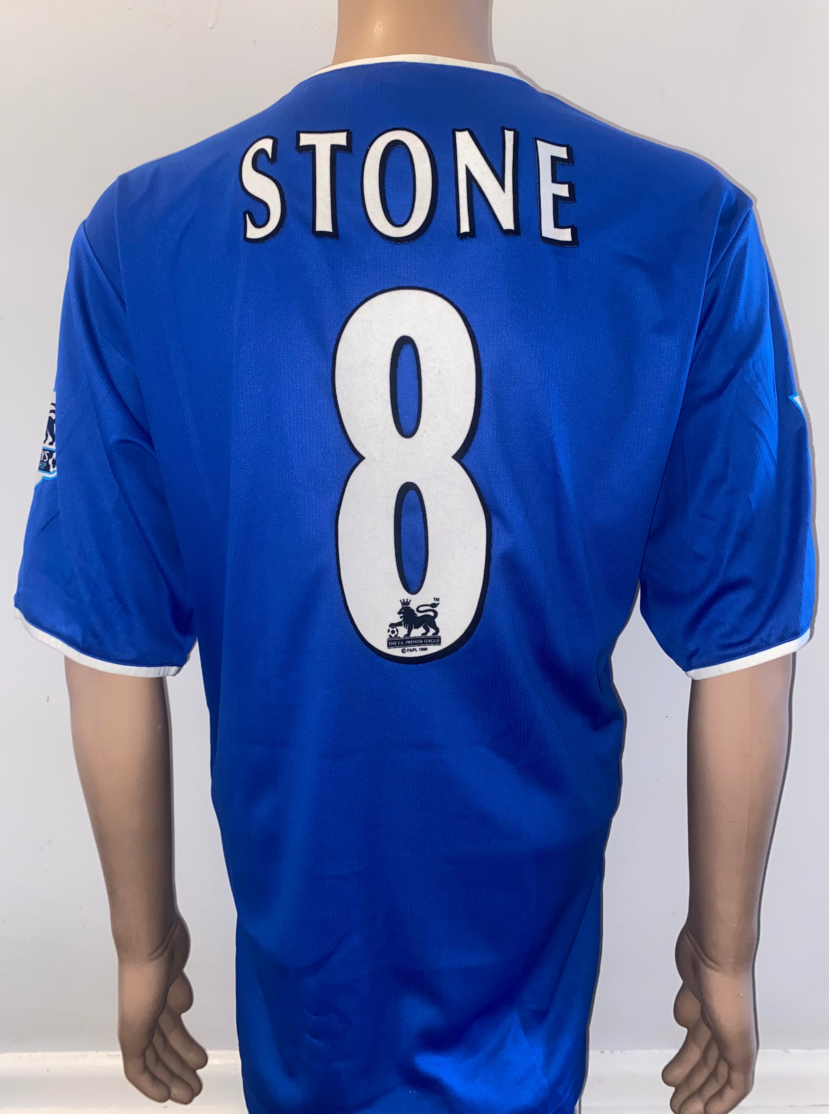 2004/05 PORTSMOUTH MATCH WORN HOME SHIRT (STONE #8)