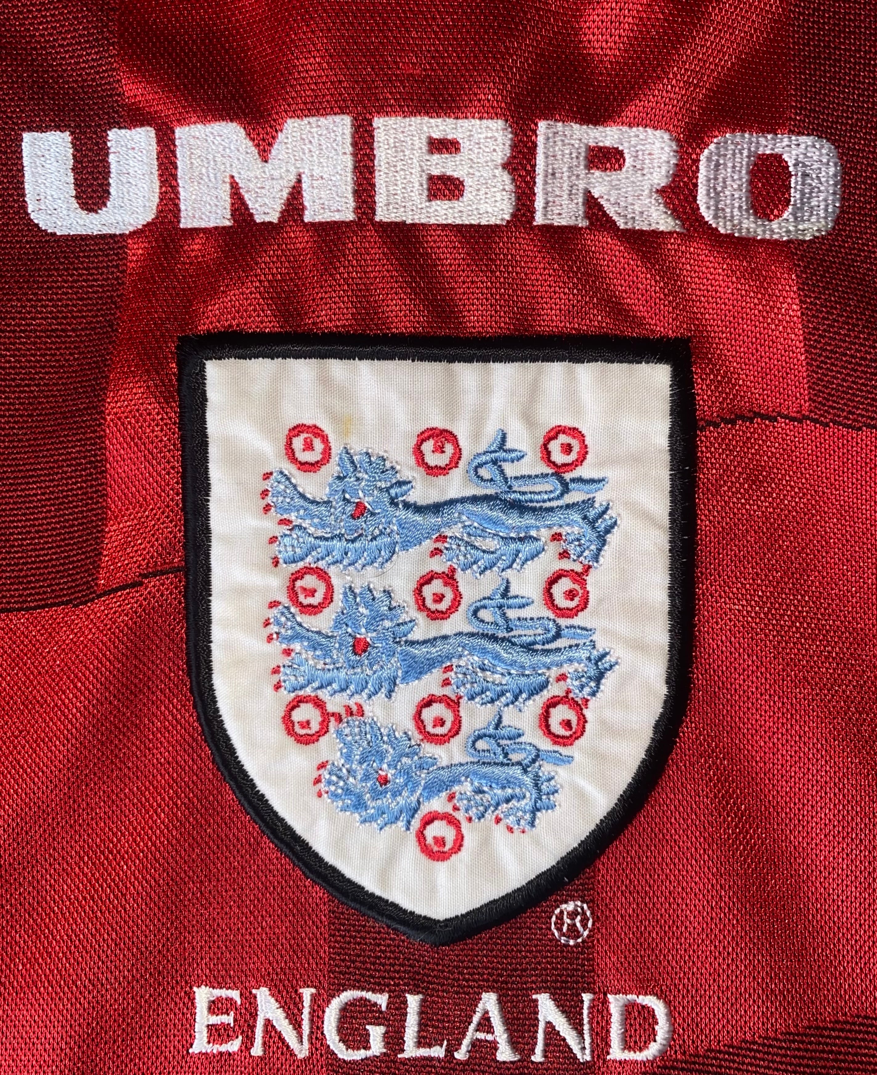 1997 ENGLAND UNDER 18 MATCH WORN UMBRO AWAY SHIRT #3