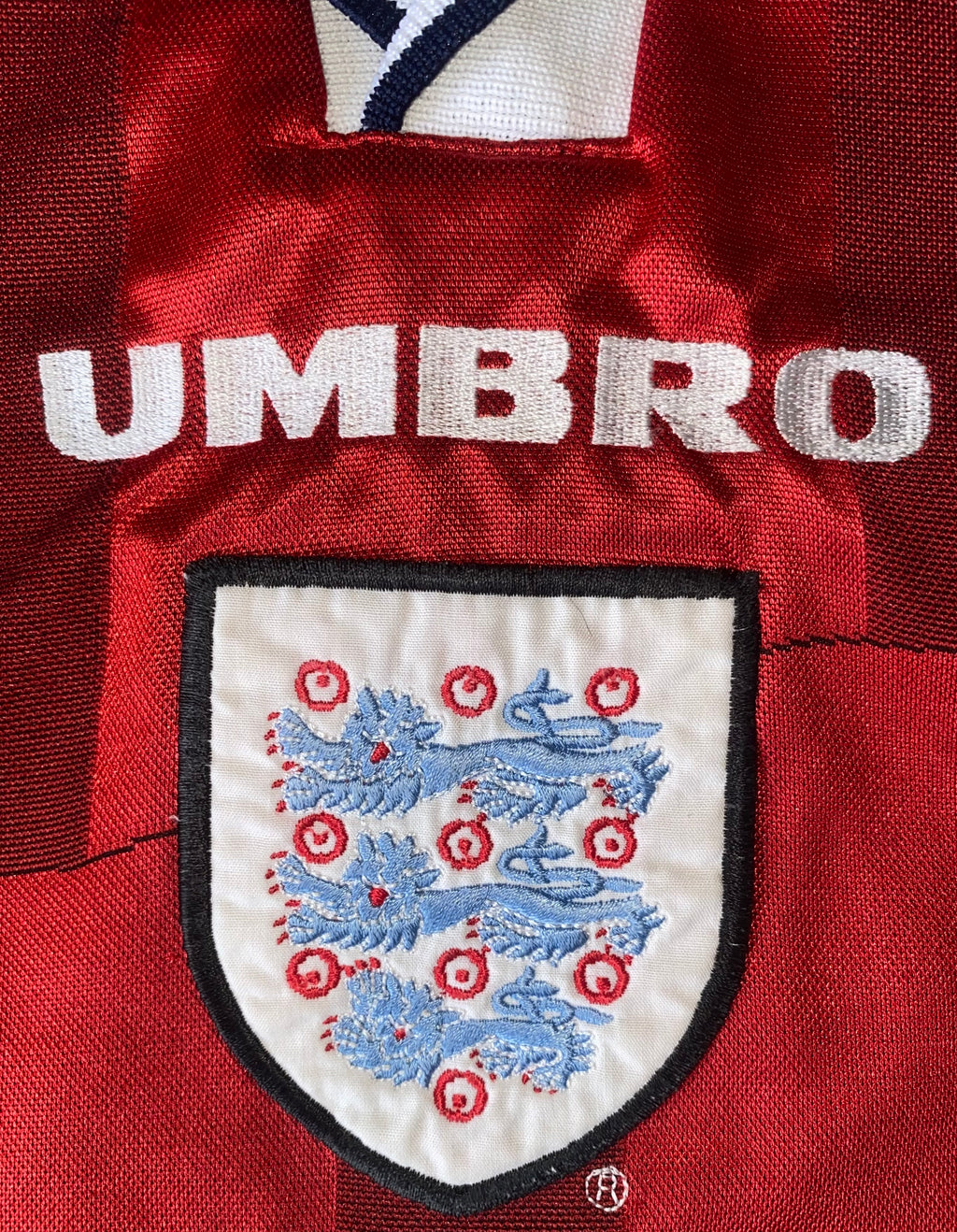 1997 ENGLAND UNDER 18 MATCH WORN UMBRO AWAY SHIRT #3
