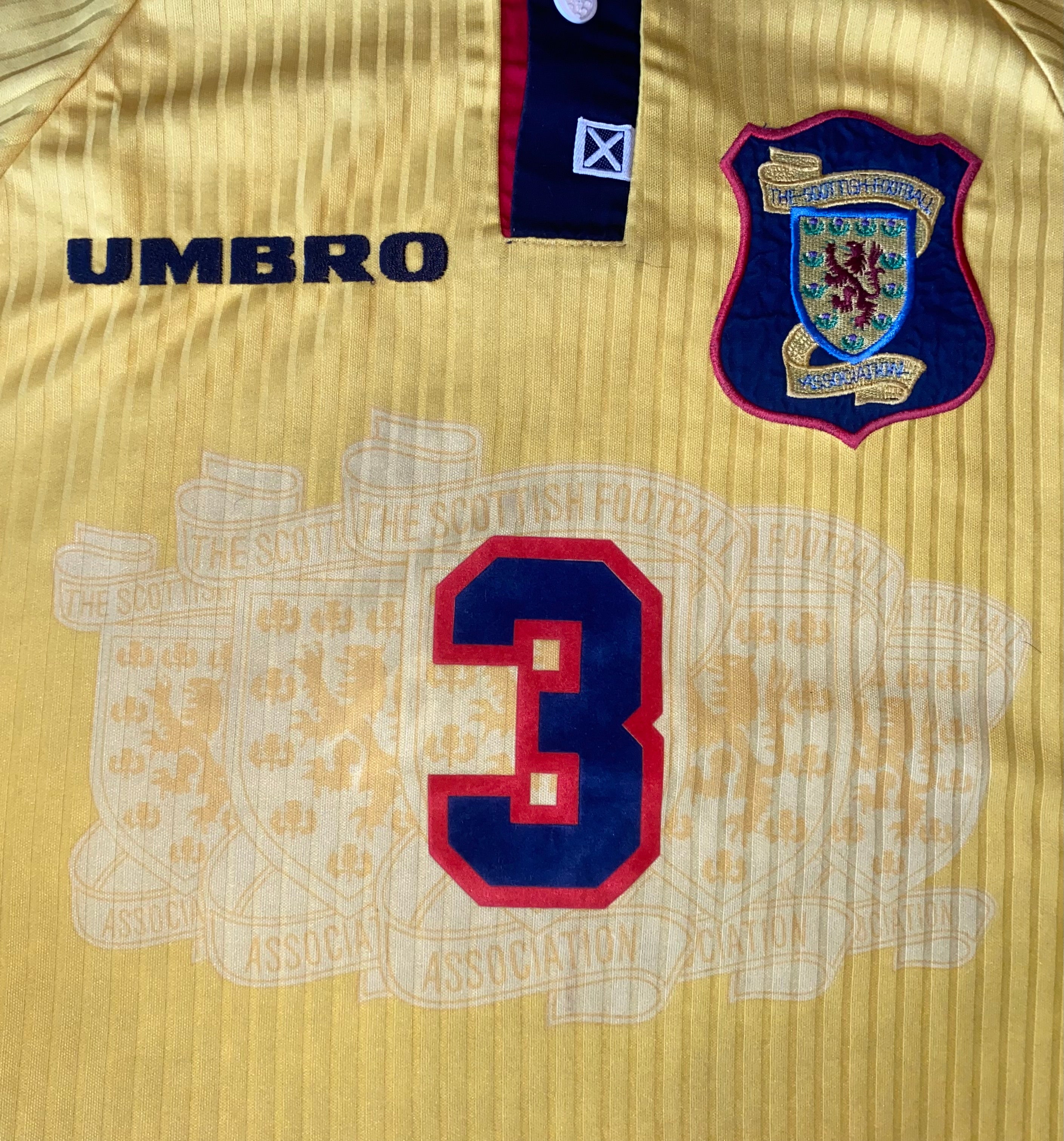 1998 SCOTLAND MATCHWORN UMBRO AWAY SHIRT #3