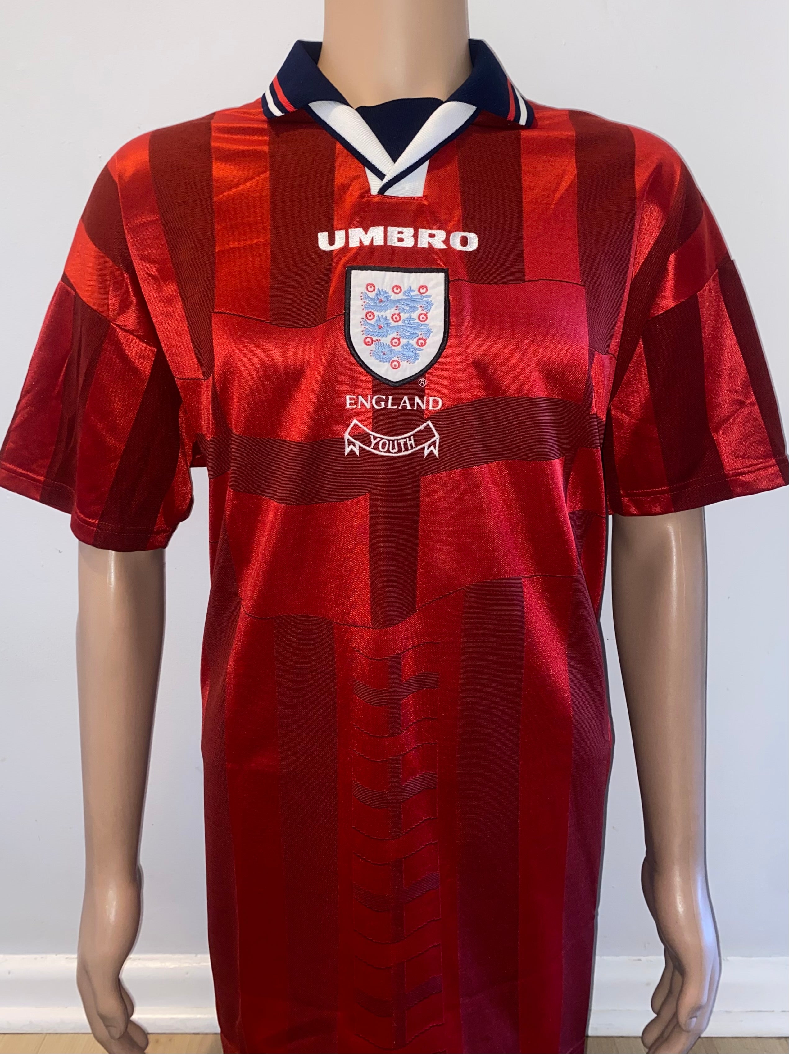 1997 ENGLAND UNDER 18 MATCH WORN UMBRO AWAY SHIRT #3
