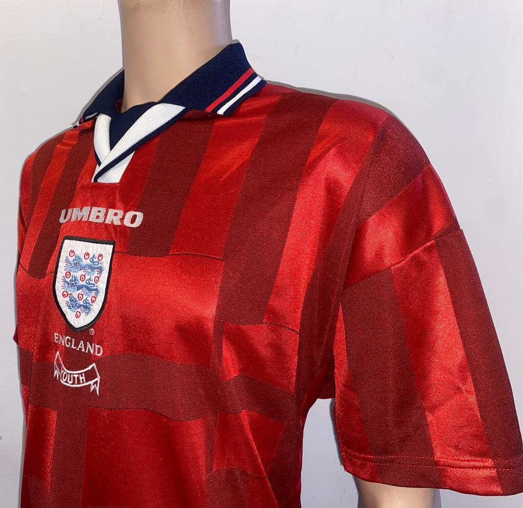 1997 ENGLAND UNDER 18 MATCH WORN UMBRO AWAY SHIRT #3