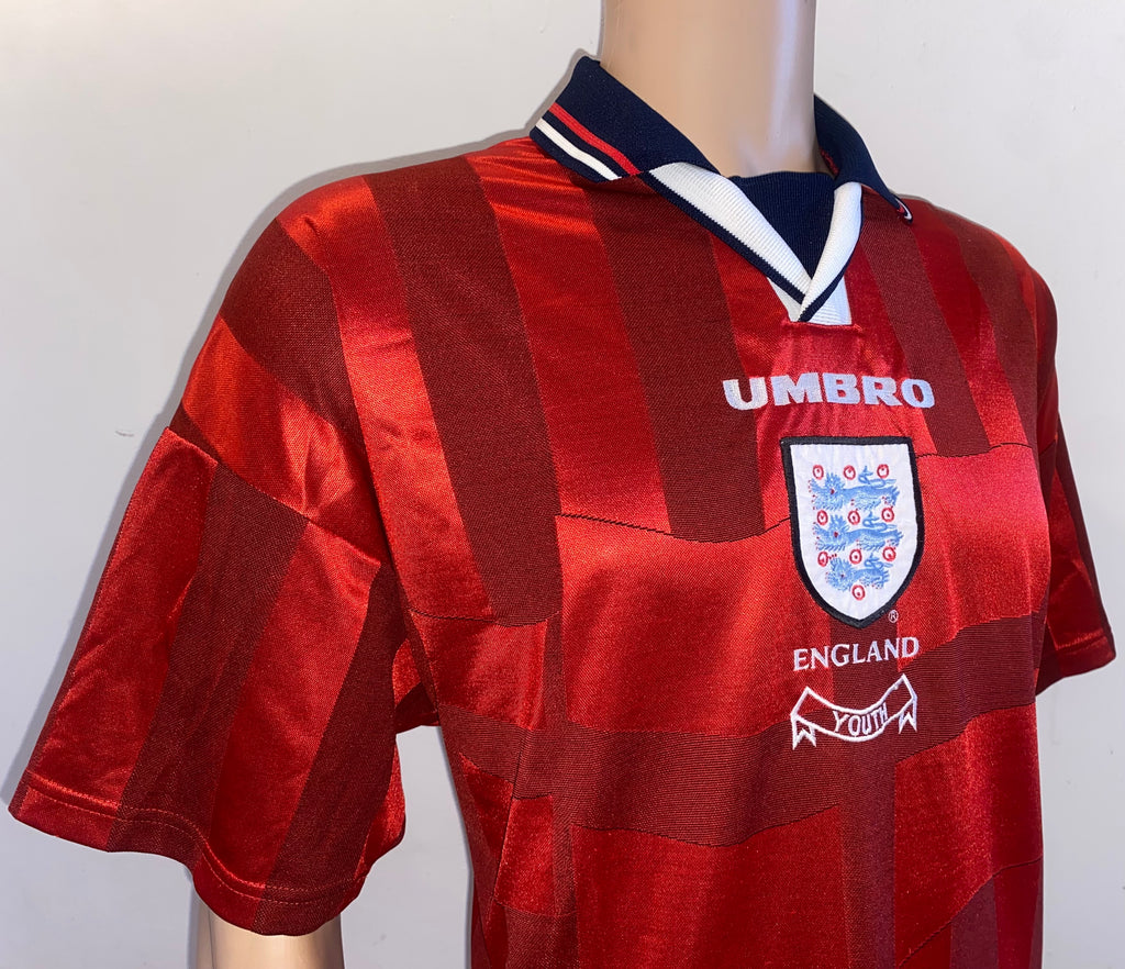 1997 ENGLAND UNDER 18 MATCH WORN UMBRO AWAY SHIRT #3
